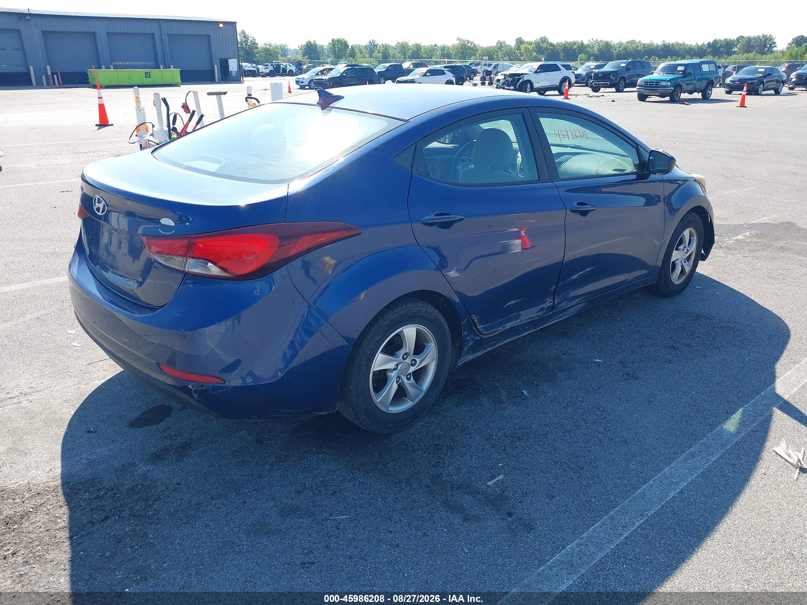 2015 Hyundai Elantra Se Blue vin: 5NPDH4AEXFH594068