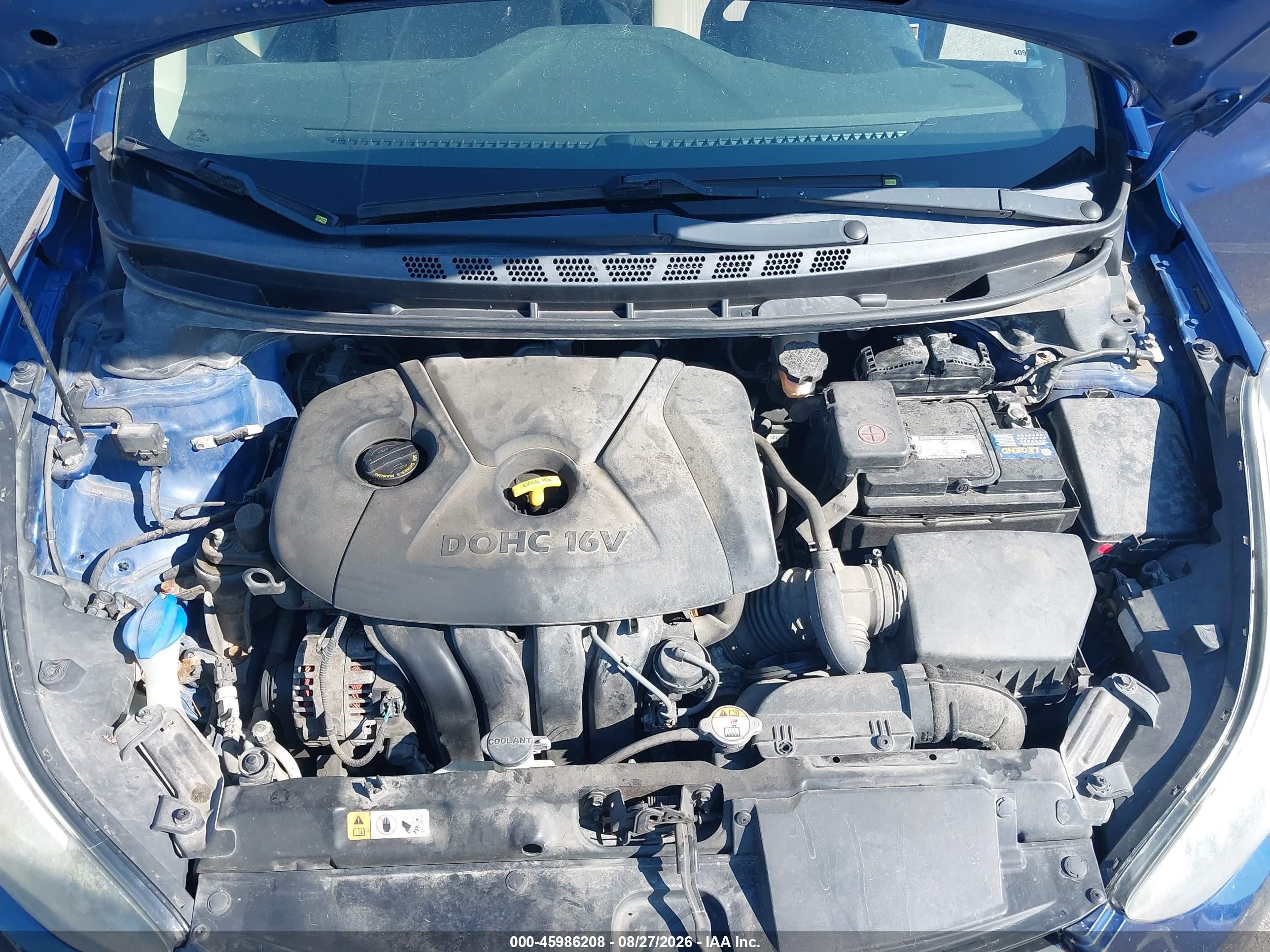 2015 Hyundai Elantra Se Blue vin: 5NPDH4AEXFH594068