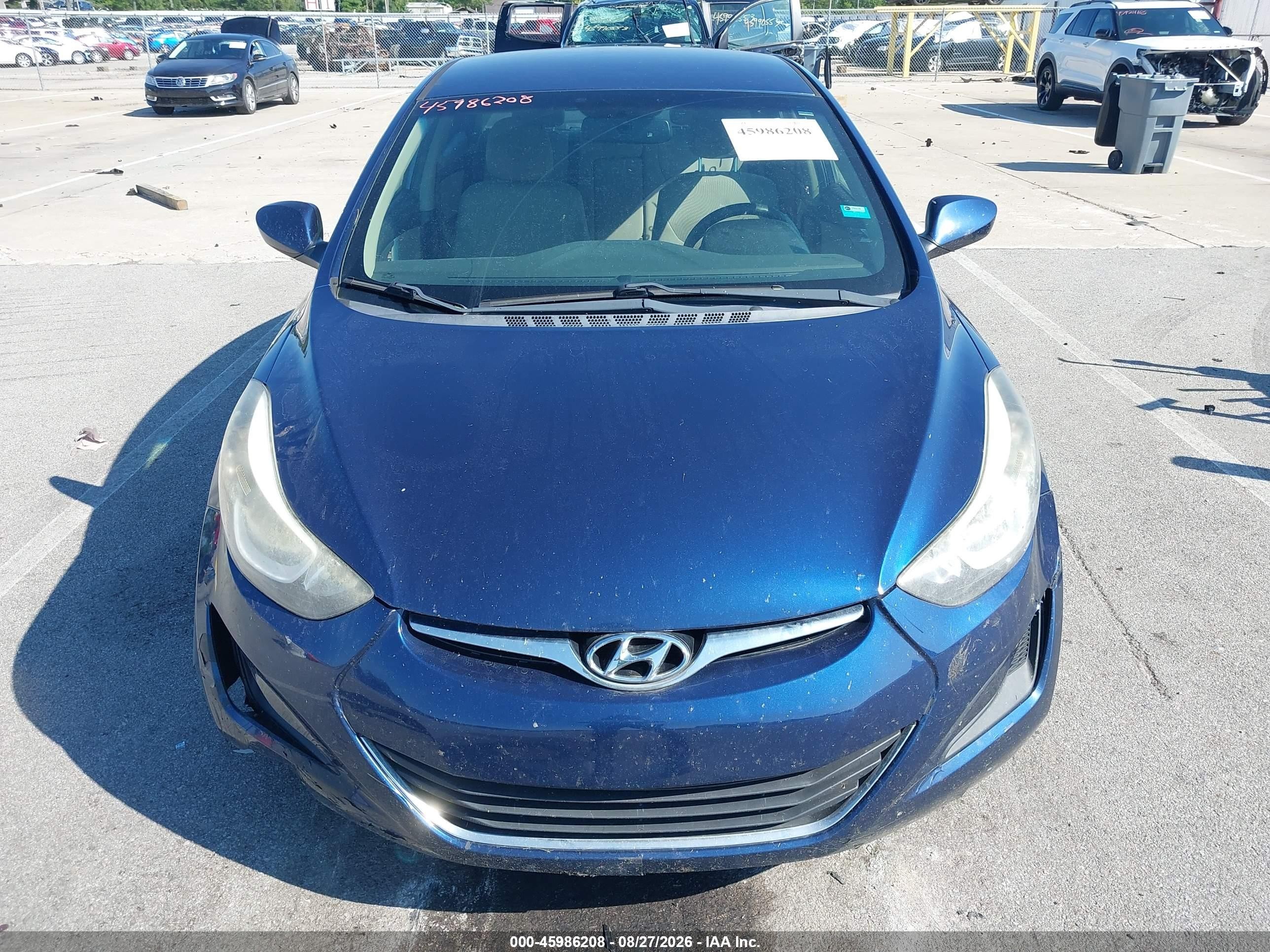 2015 Hyundai Elantra Se Blue vin: 5NPDH4AEXFH594068