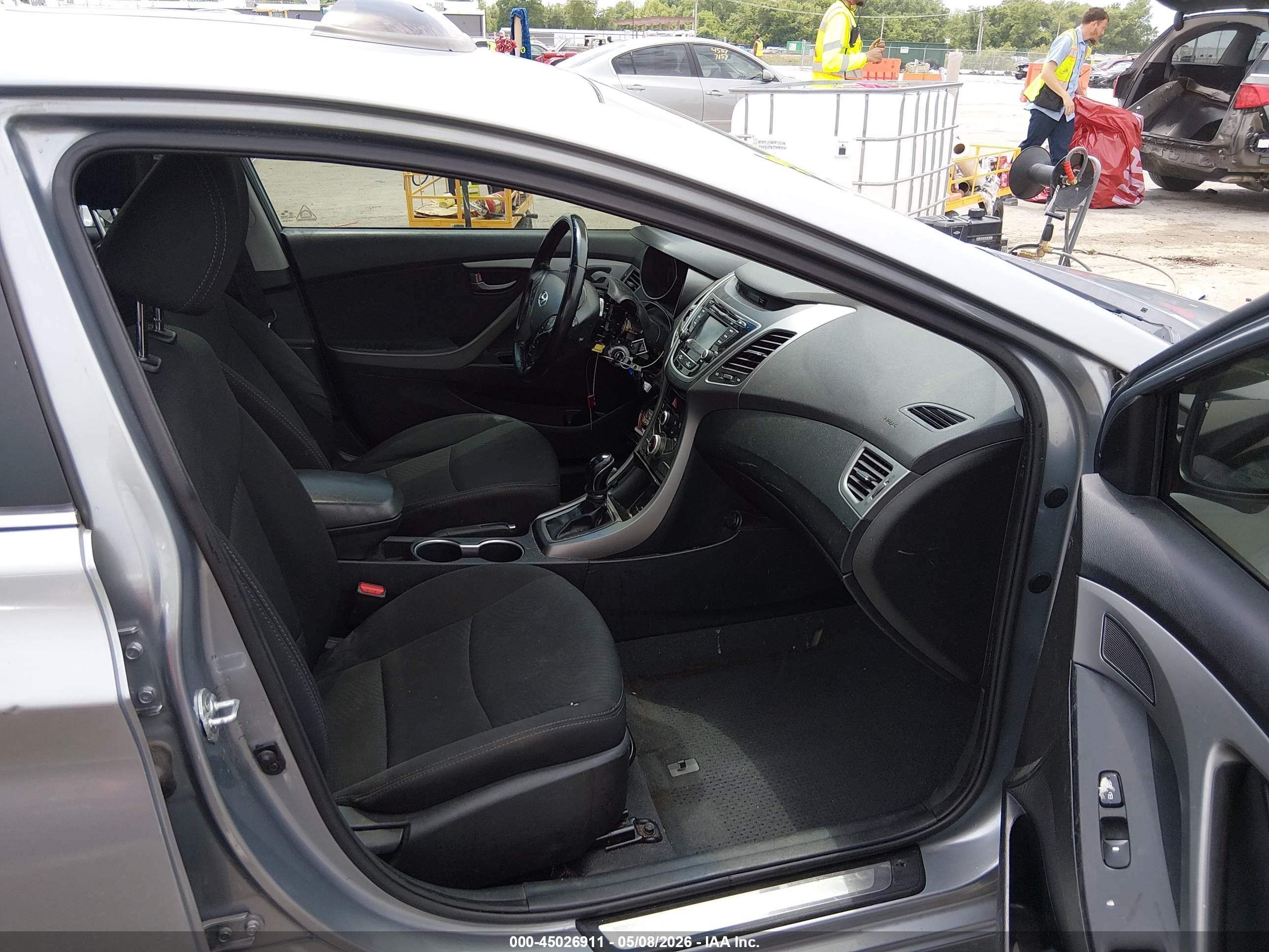 2015 Hyundai Elantra Se Gray vin: 5NPDH4AEXFH597830