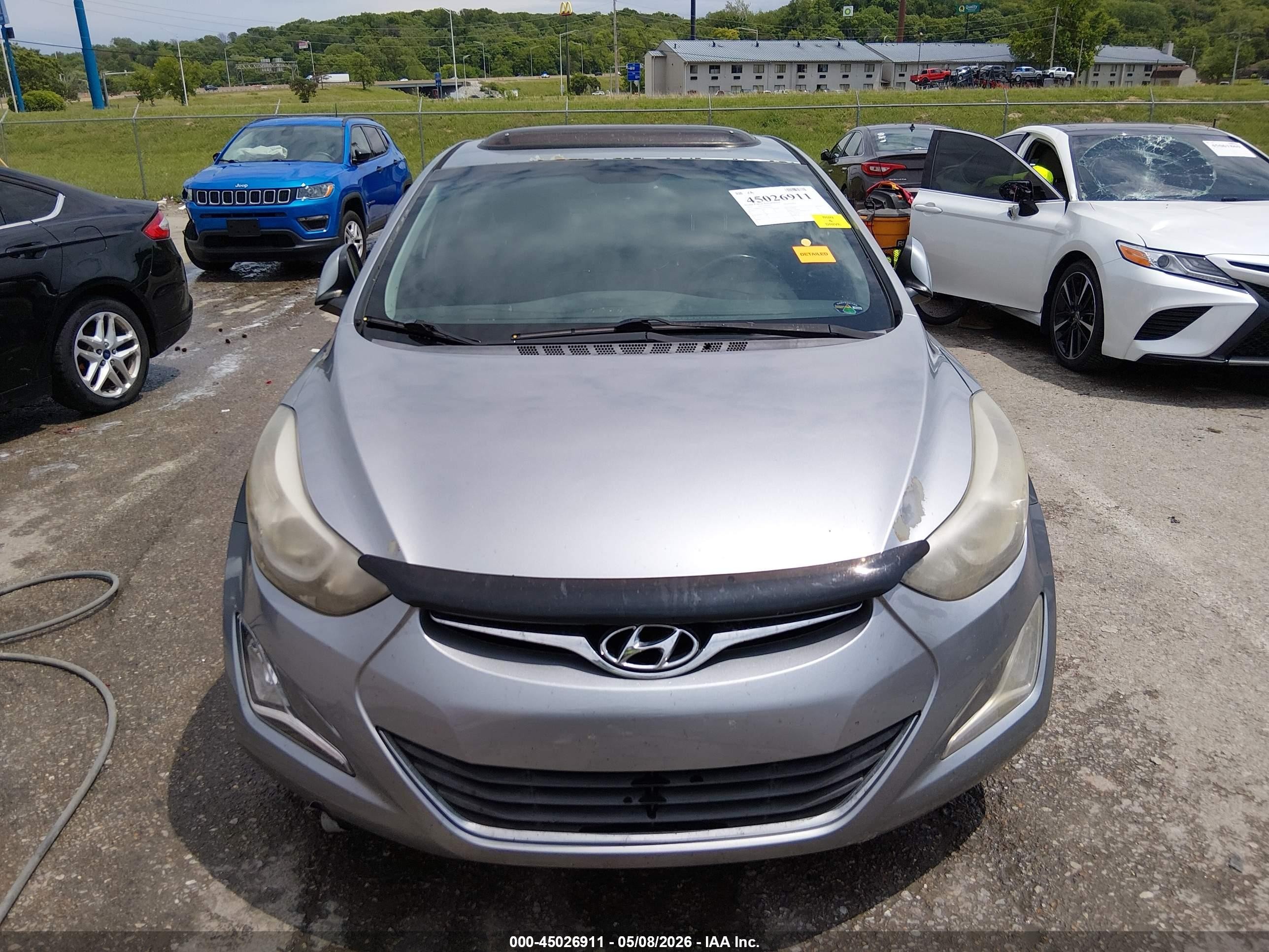 2015 Hyundai Elantra Se Gray vin: 5NPDH4AEXFH597830