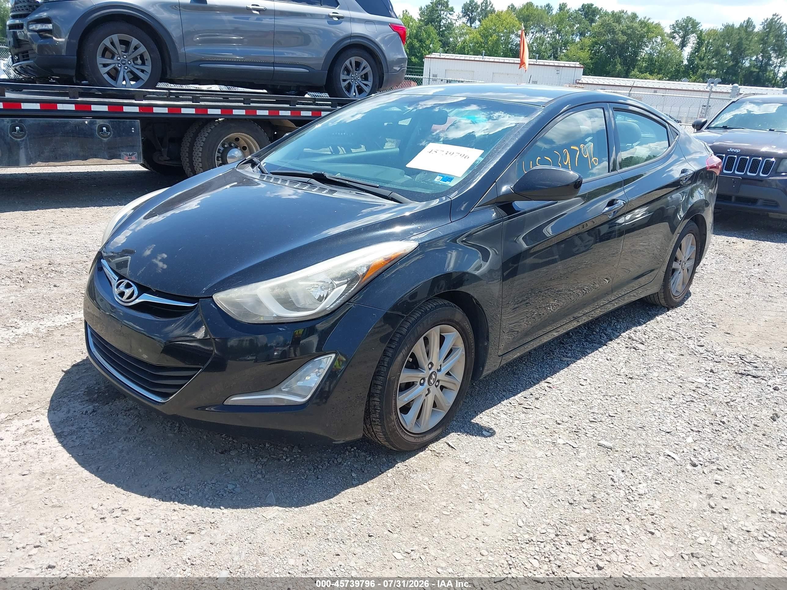 2015 Hyundai Elantra Se Black vin: 5NPDH4AEXFH598802