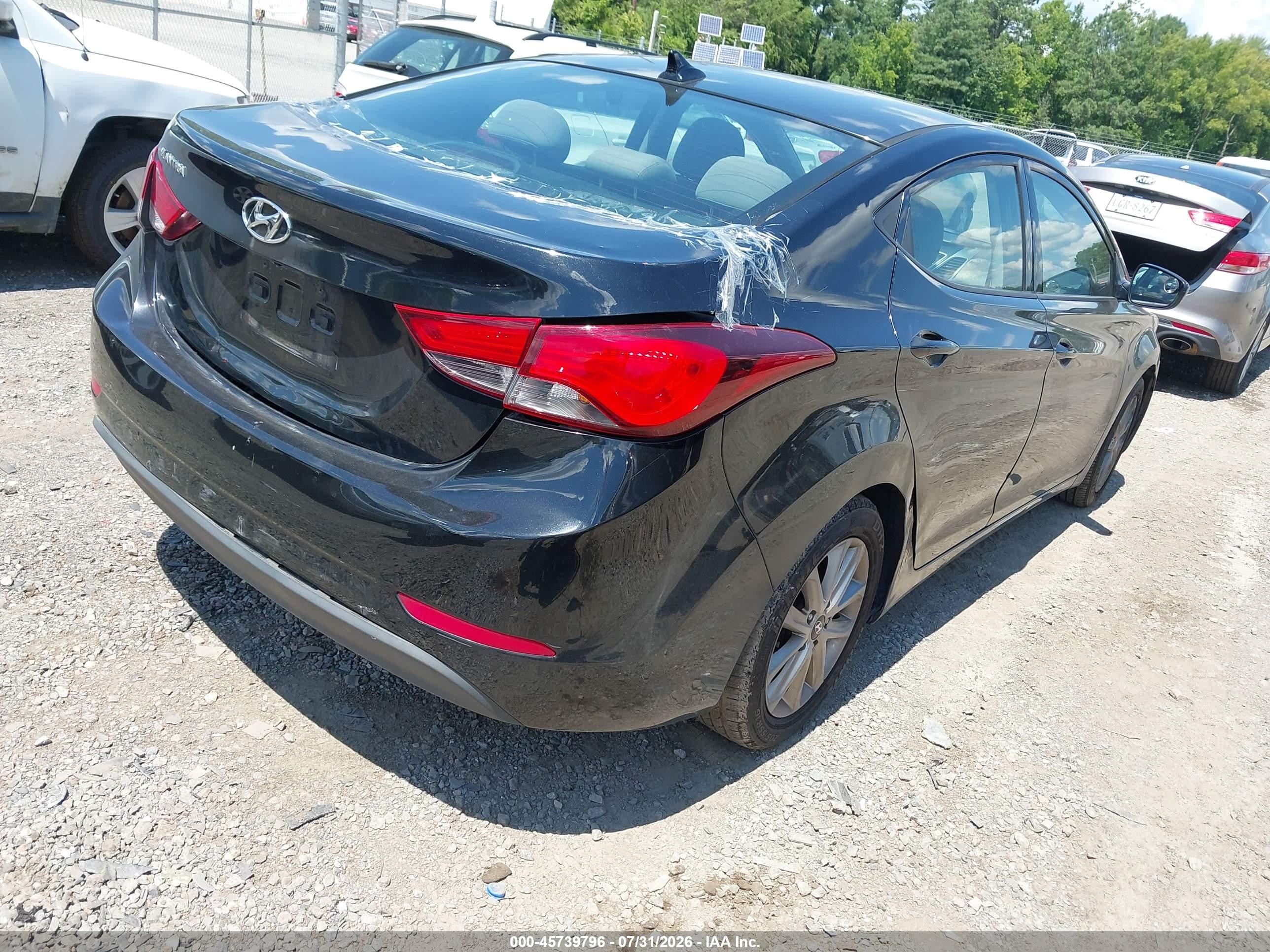 2015 Hyundai Elantra Se Black vin: 5NPDH4AEXFH598802