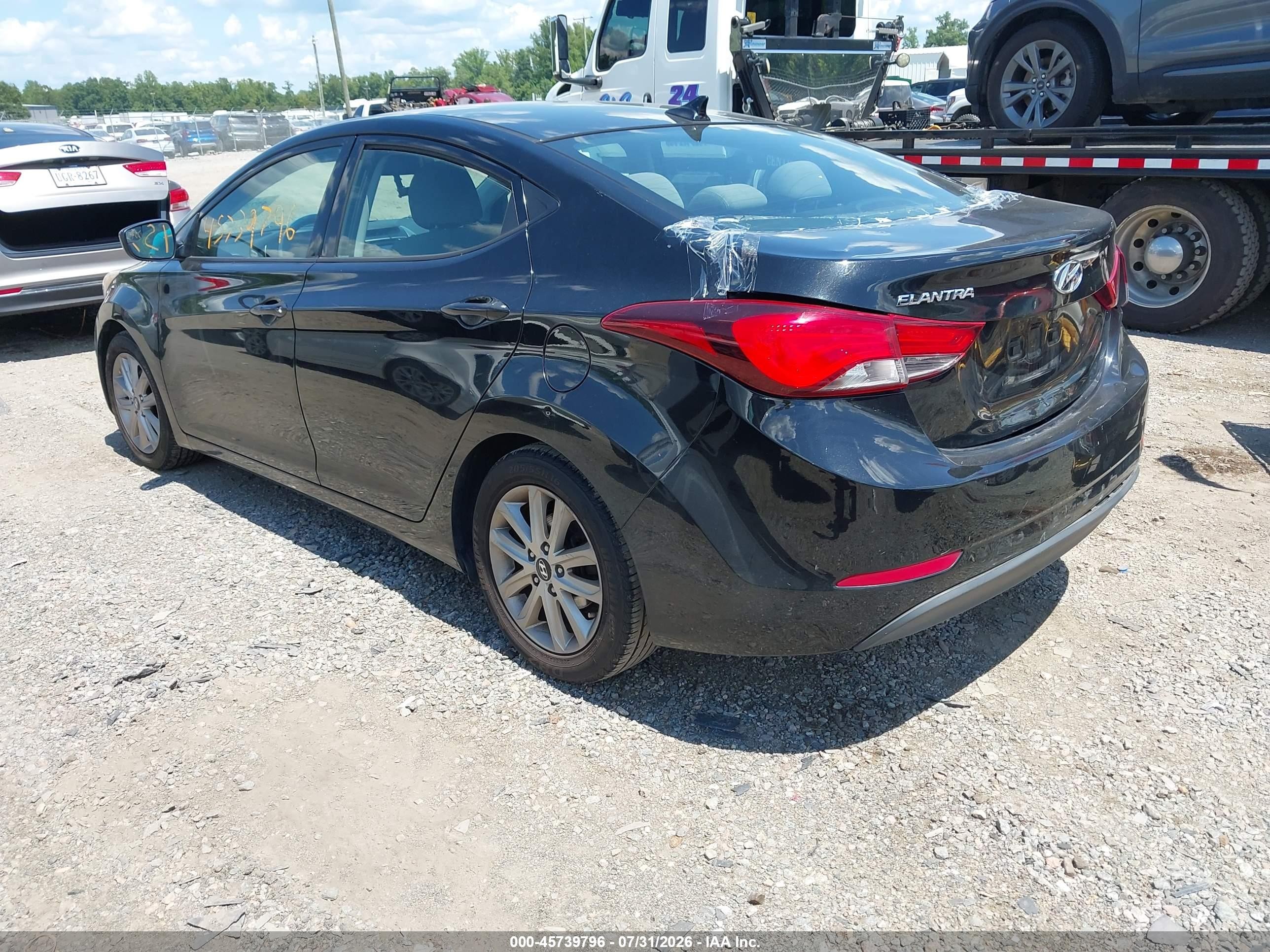 2015 Hyundai Elantra Se Black vin: 5NPDH4AEXFH598802
