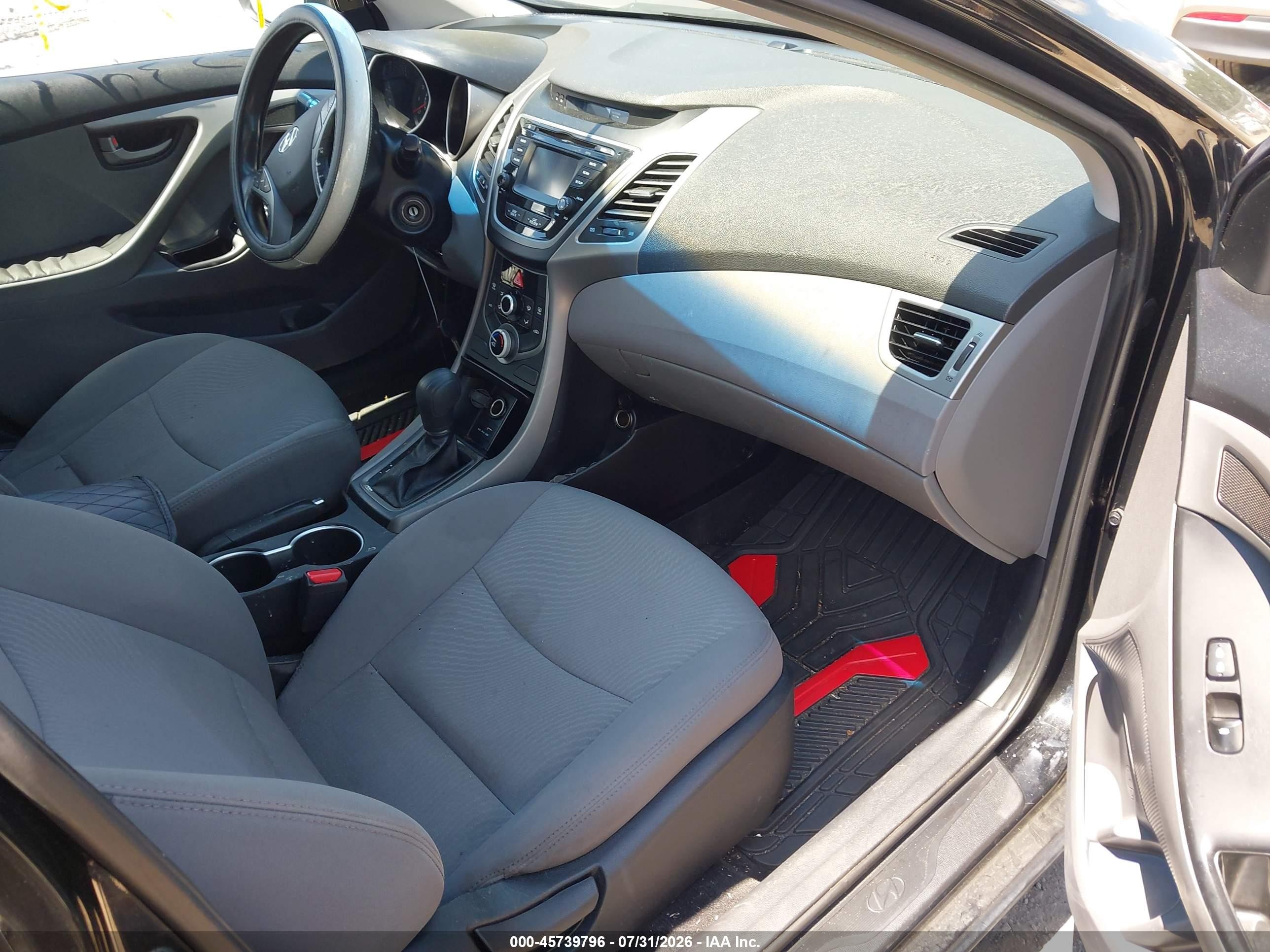 2015 Hyundai Elantra Se Black vin: 5NPDH4AEXFH598802