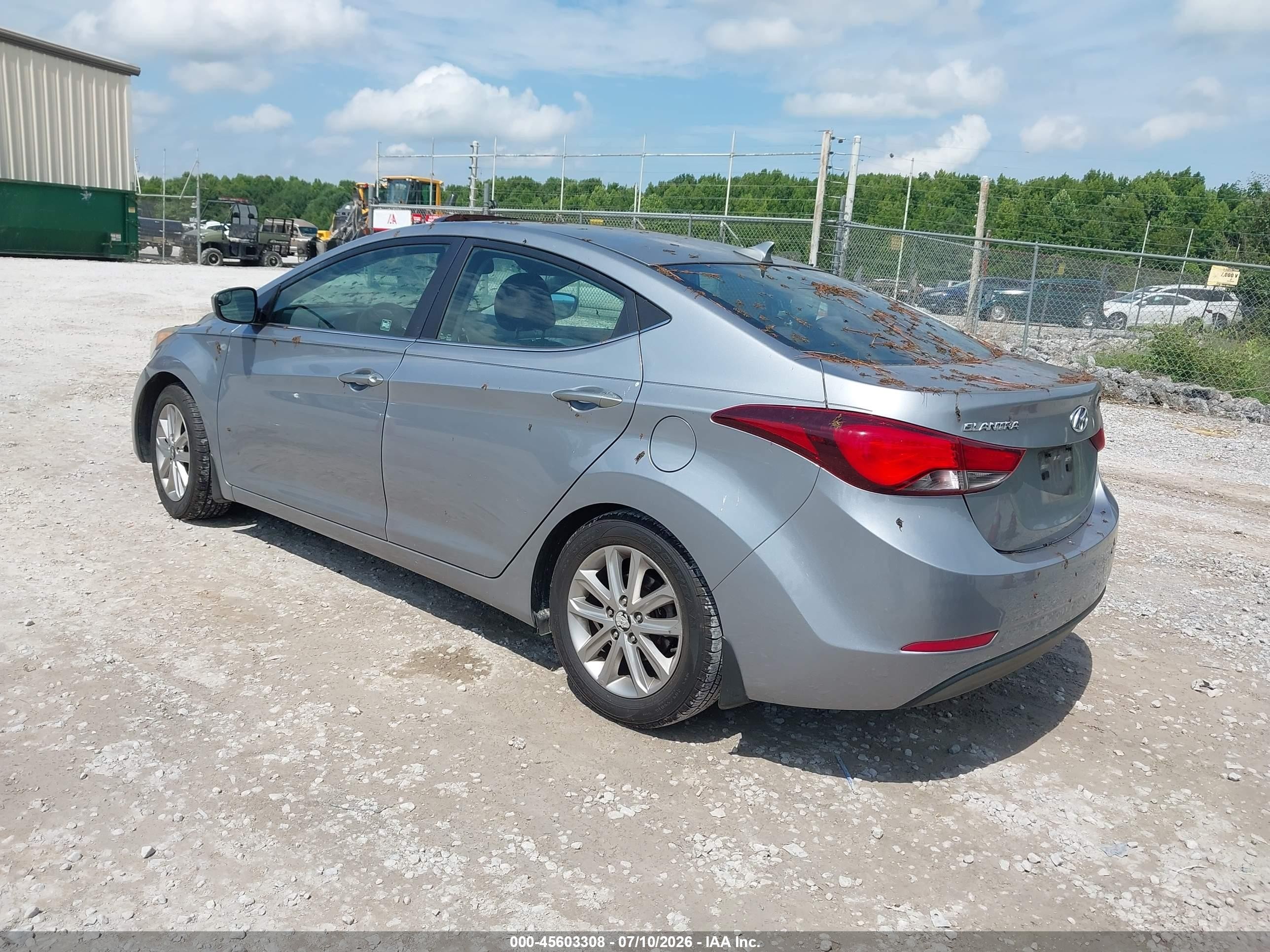 2015 Hyundai Elantra Se Silver vin: 5NPDH4AEXFH600208