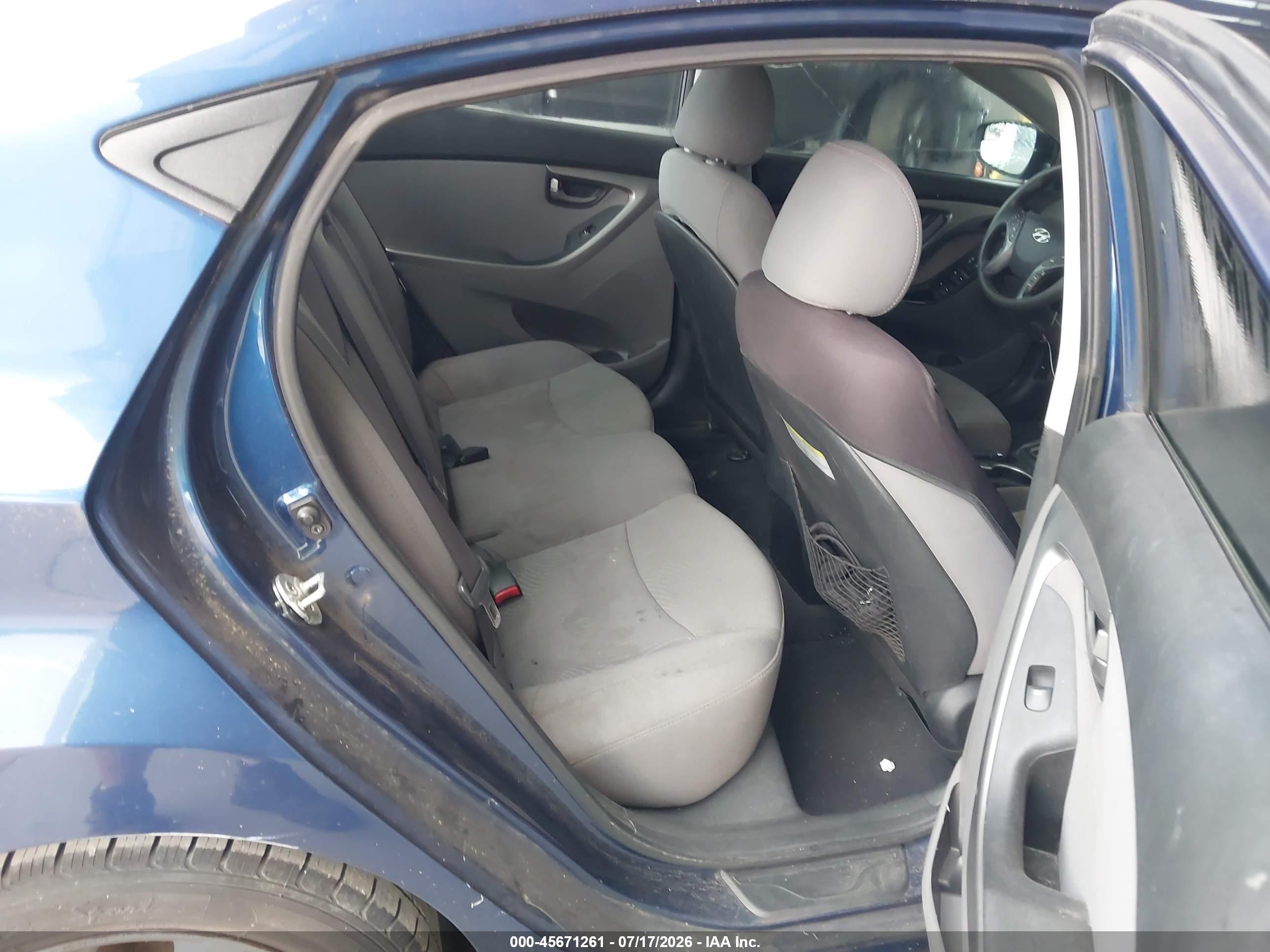 2015 Hyundai Elantra Se Blue vin: 5NPDH4AEXFH606896