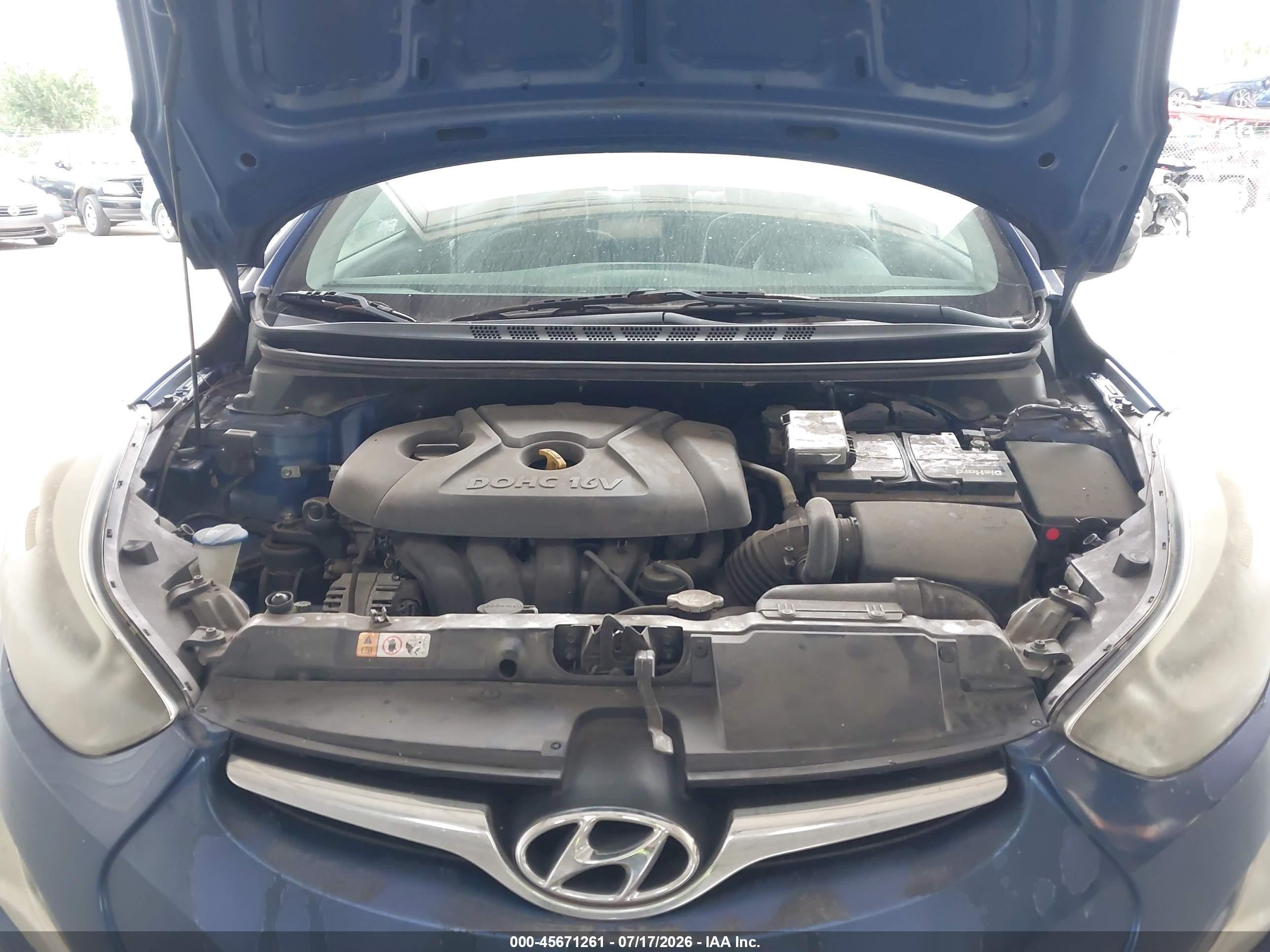 2015 Hyundai Elantra Se Blue vin: 5NPDH4AEXFH606896