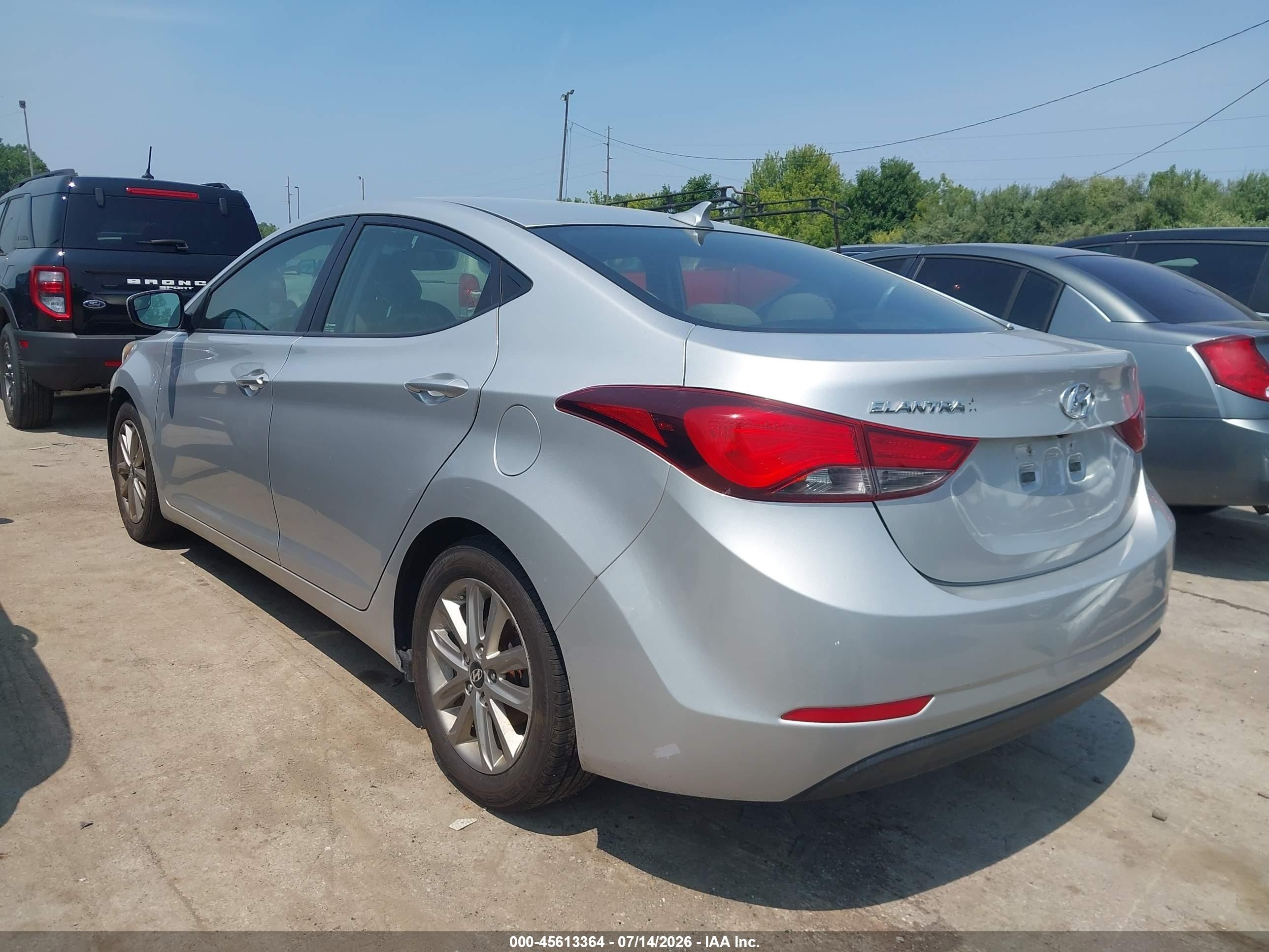 2015 Hyundai Elantra Se Silver vin: 5NPDH4AEXFH611385
