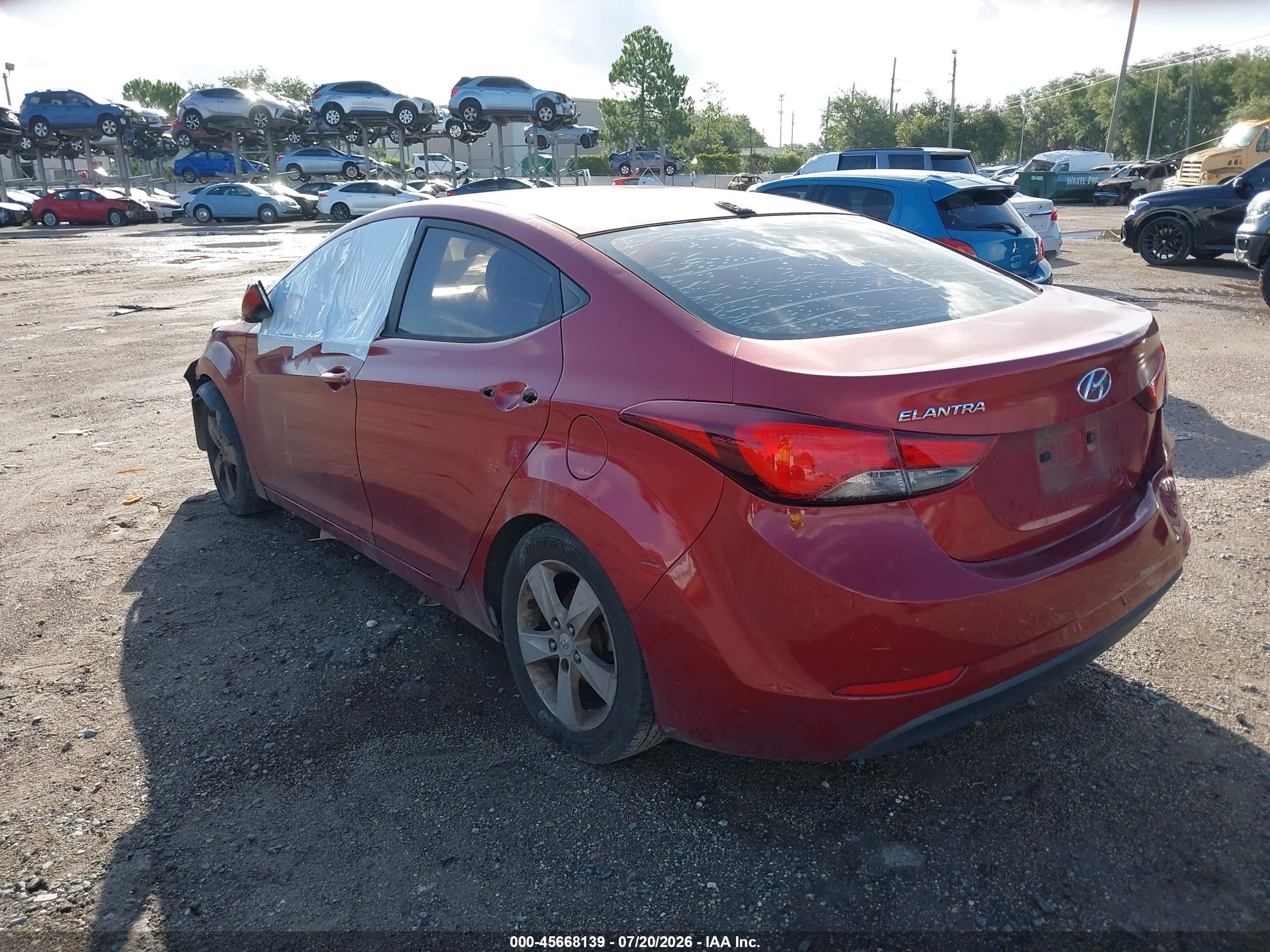 2015 Hyundai Elantra Se Красный vin: 5NPDH4AEXFH613024