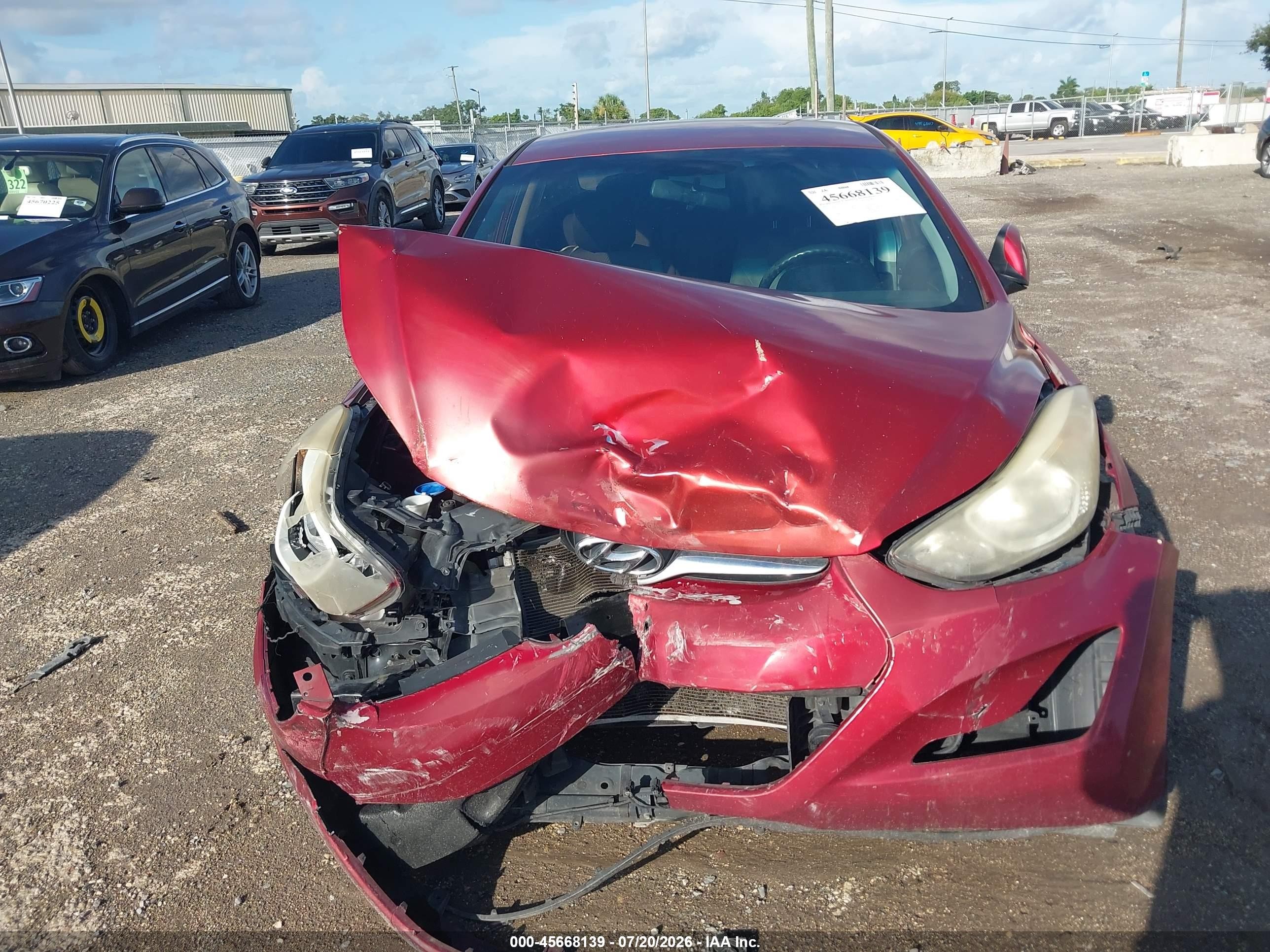 2015 Hyundai Elantra Se Красный vin: 5NPDH4AEXFH613024