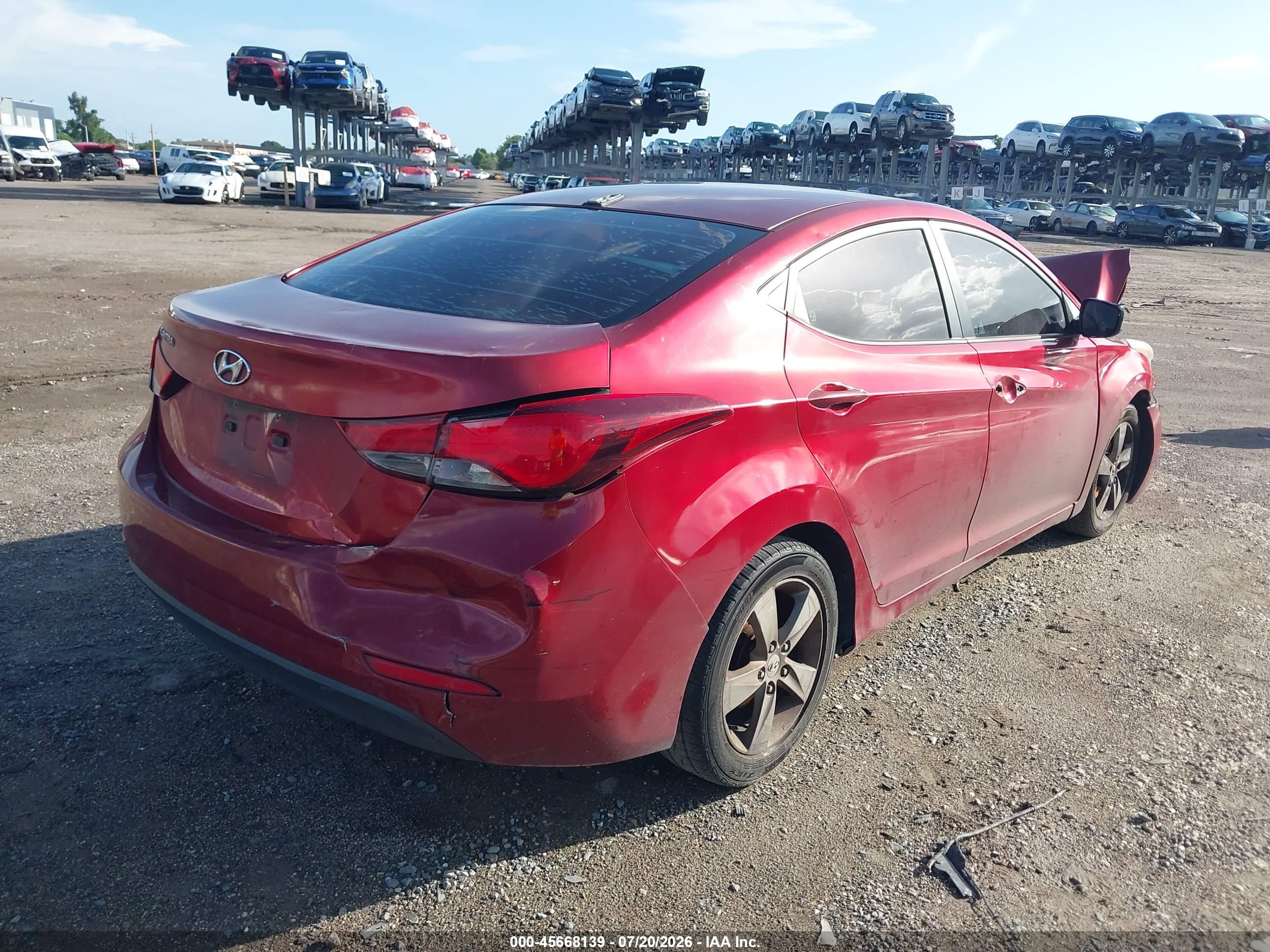 2015 Hyundai Elantra Se Красный vin: 5NPDH4AEXFH613024