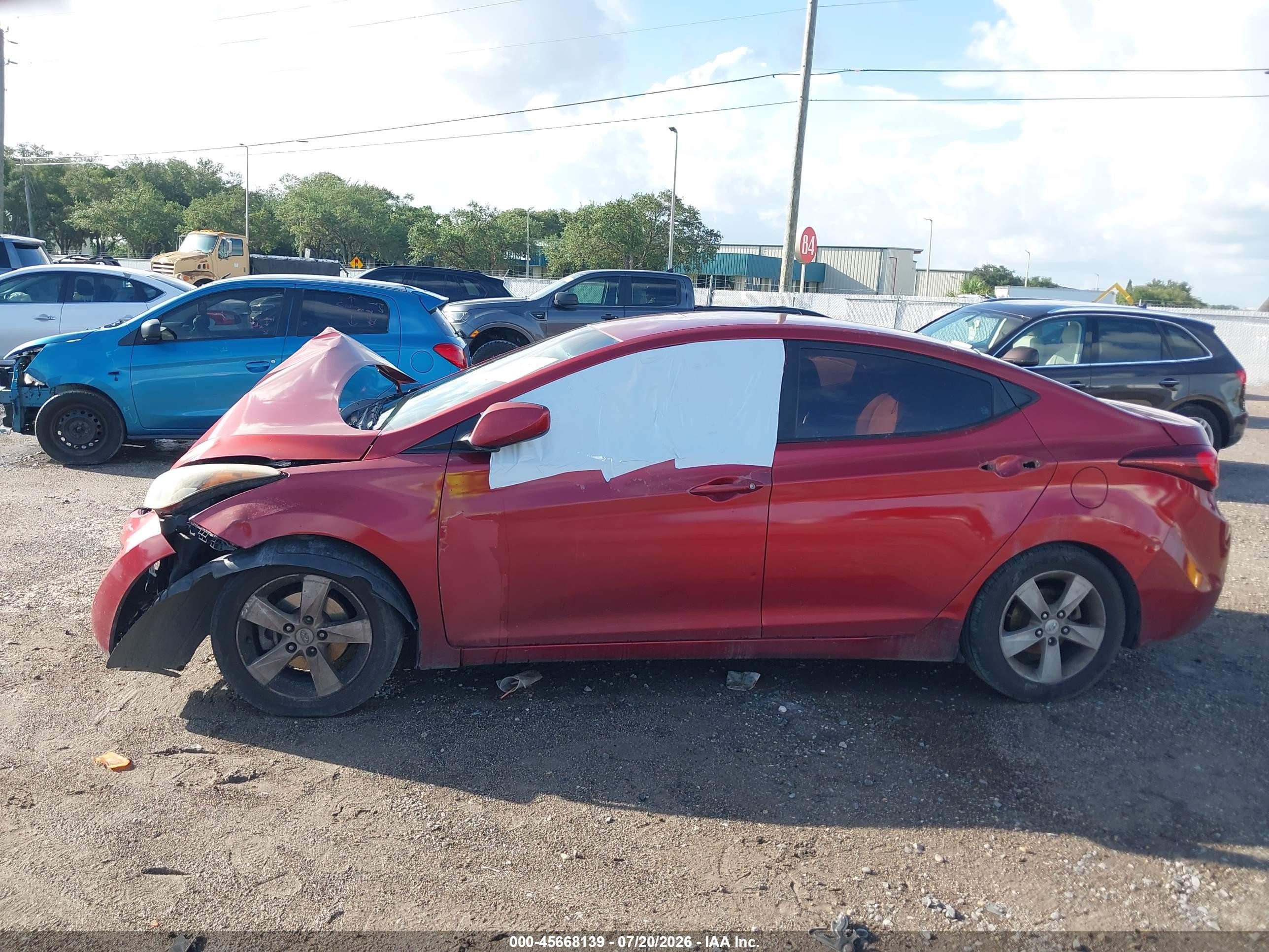 2015 Hyundai Elantra Se Красный vin: 5NPDH4AEXFH613024