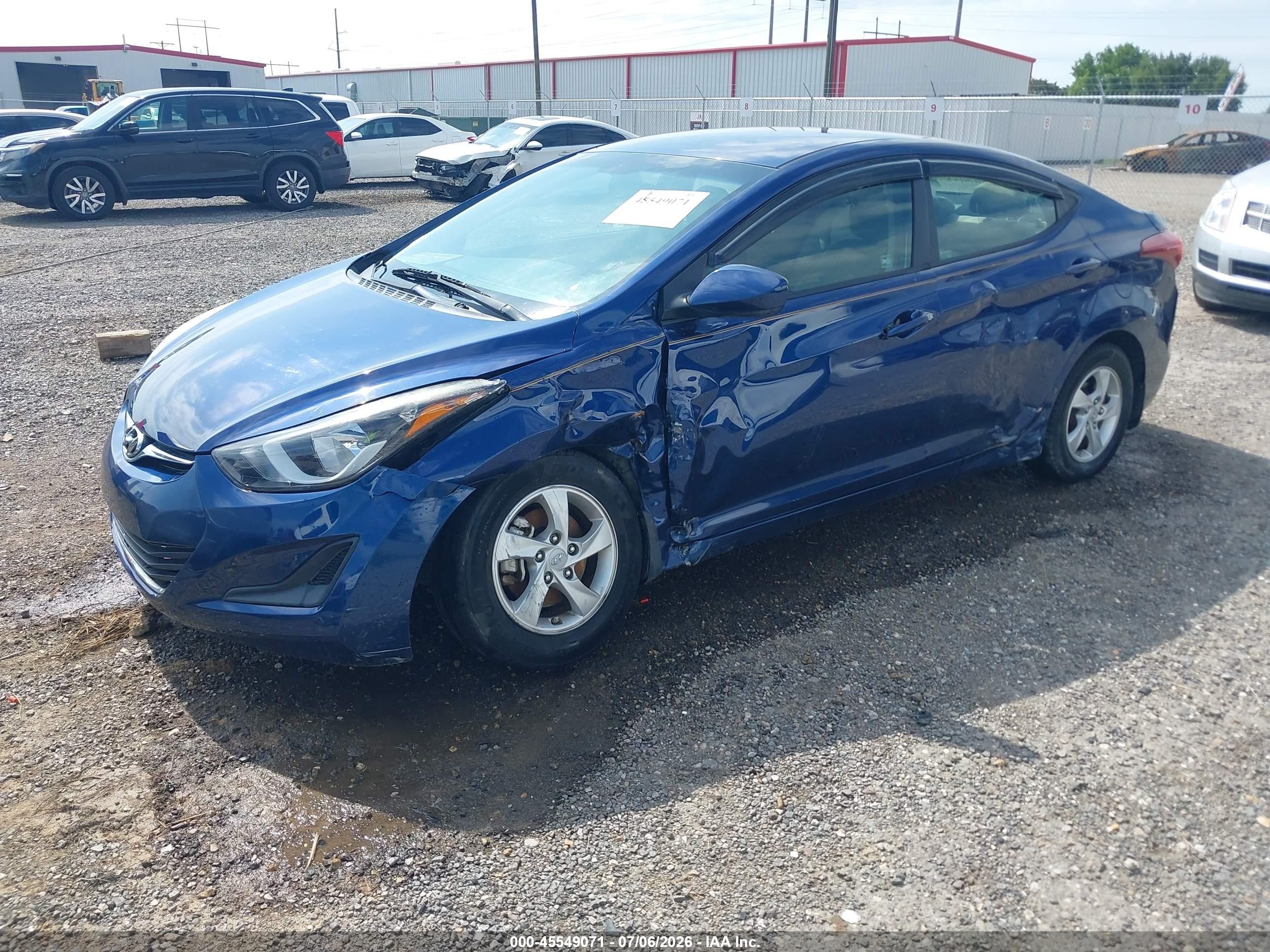 2015 Hyundai Elantra Se Blue vin: 5NPDH4AEXFH620233