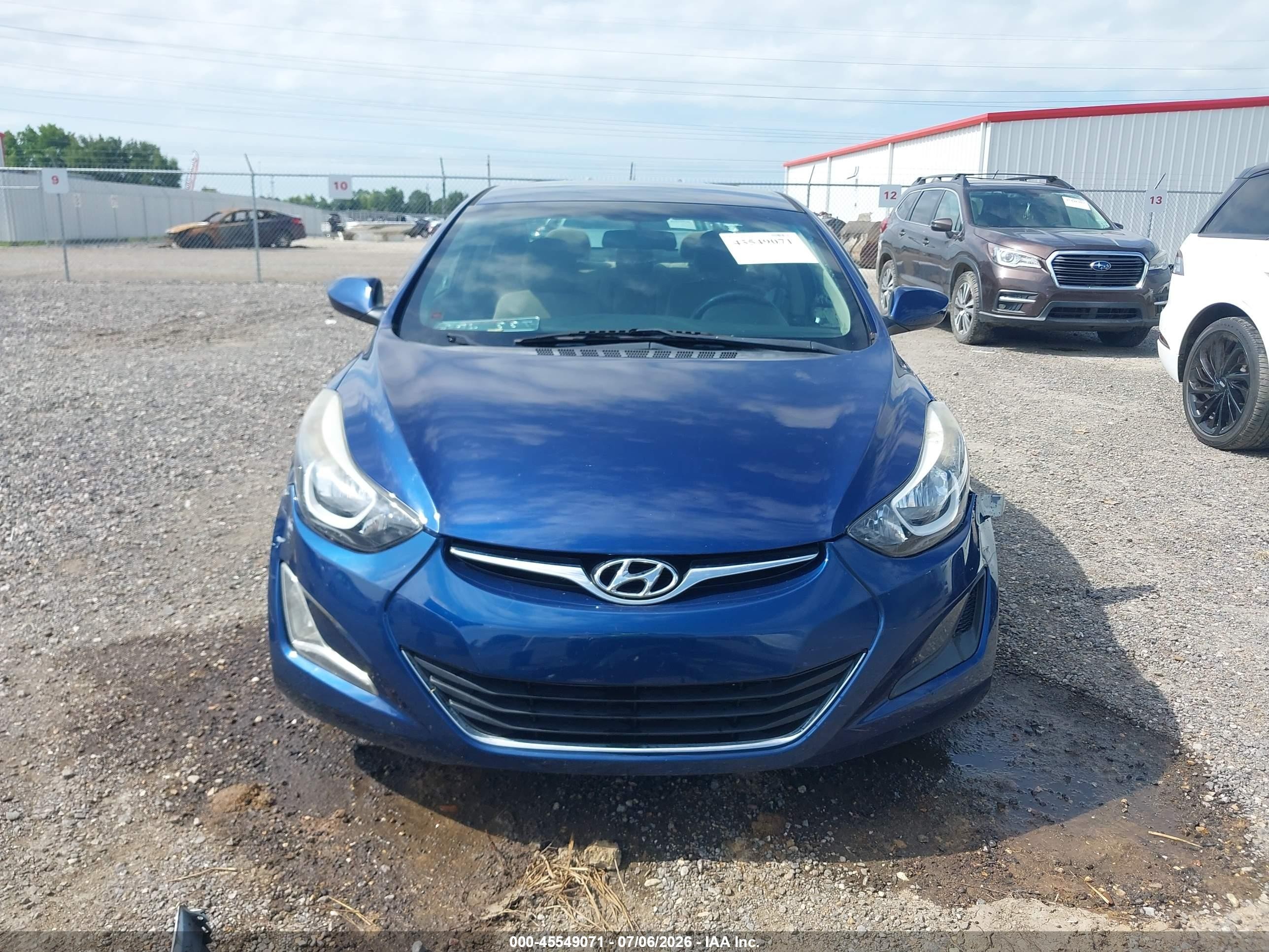 2015 Hyundai Elantra Se Blue vin: 5NPDH4AEXFH620233