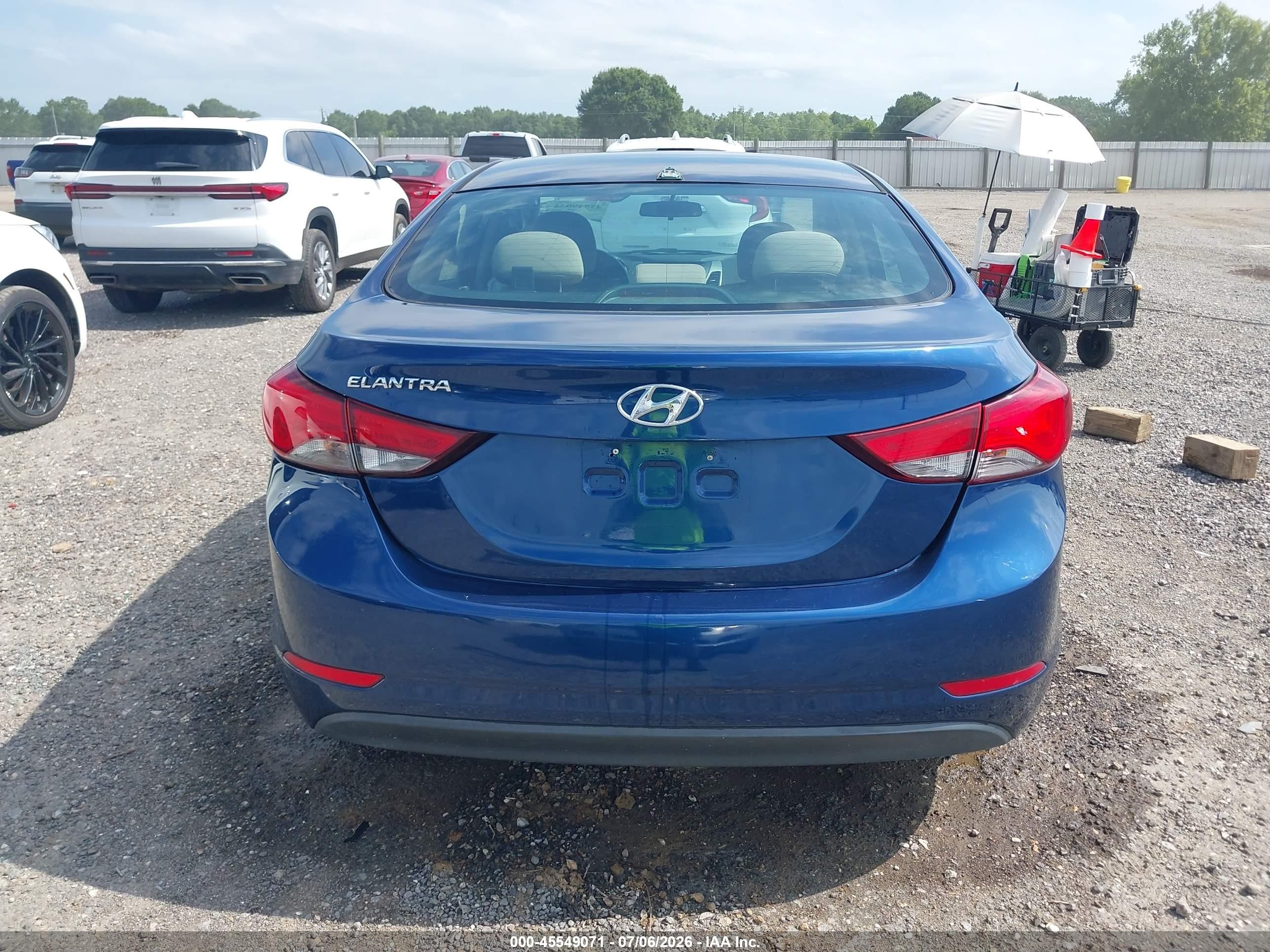 2015 Hyundai Elantra Se Blue vin: 5NPDH4AEXFH620233