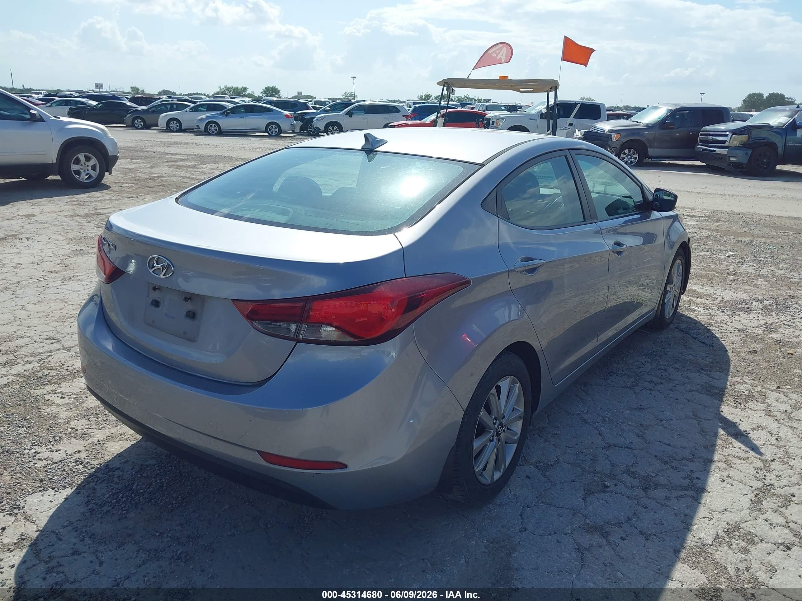 2015 Hyundai Elantra Se Gray vin: 5NPDH4AEXFH621107