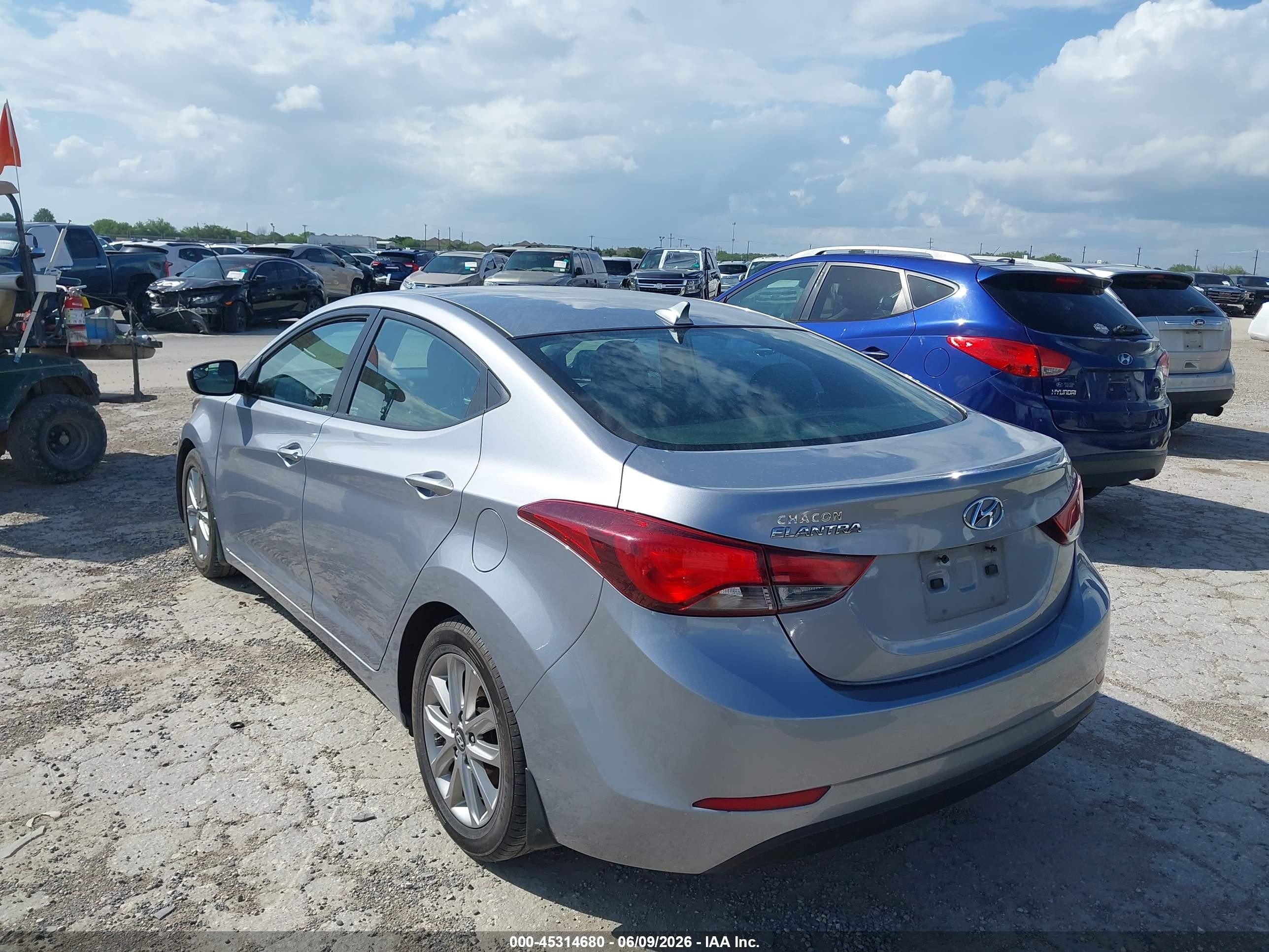 2015 Hyundai Elantra Se Gray vin: 5NPDH4AEXFH621107