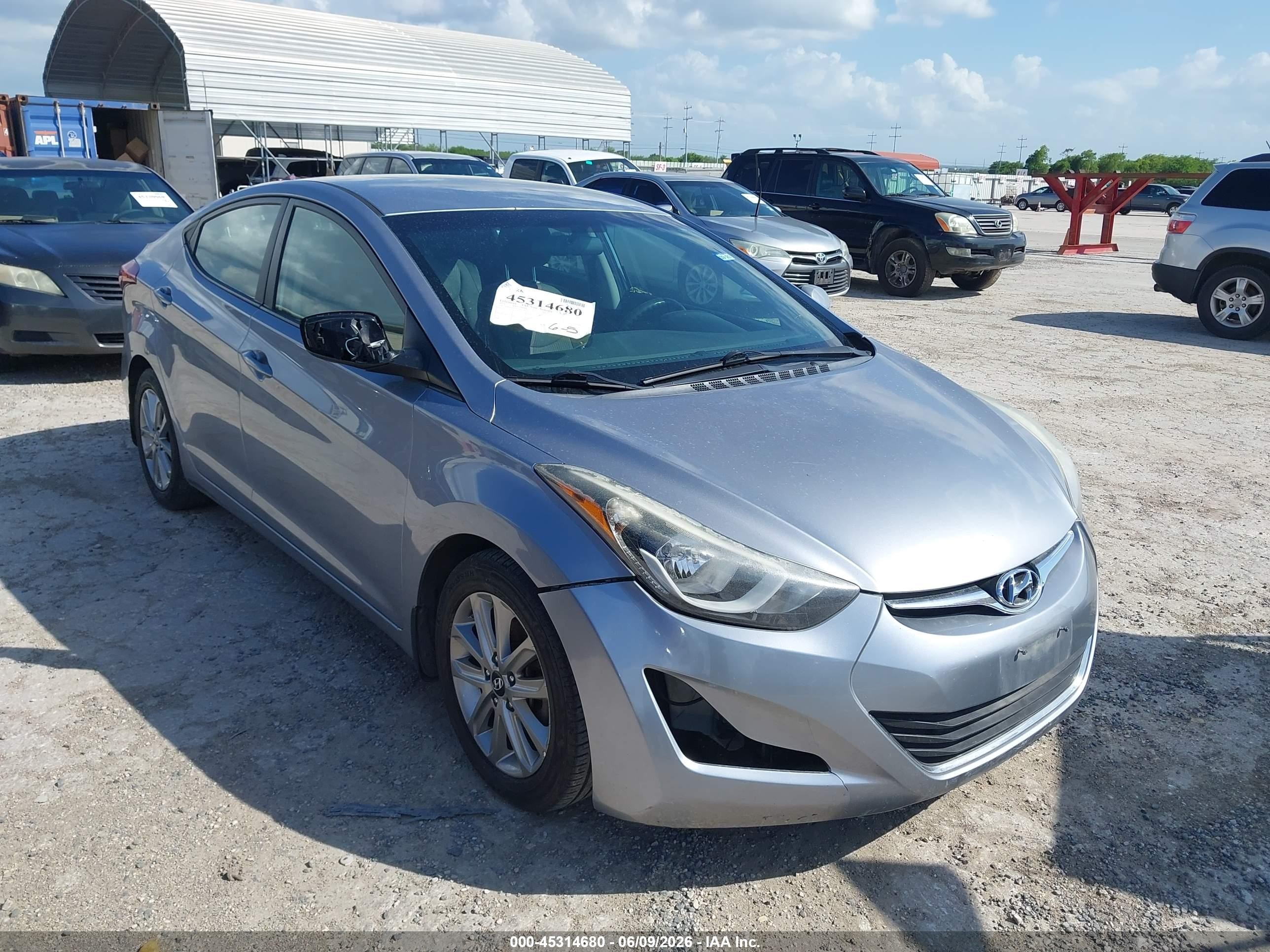 2015 Hyundai Elantra Se Gray vin: 5NPDH4AEXFH621107