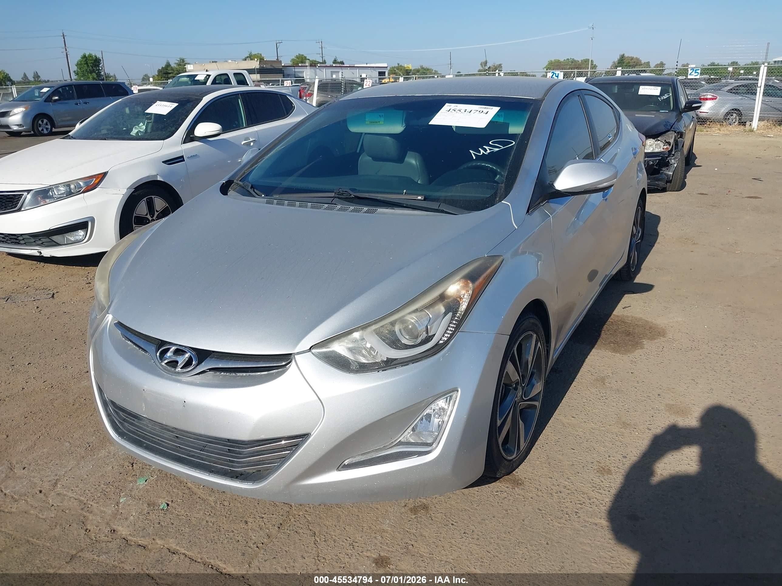 2015 Hyundai Elantra Limited Silver vin: 5NPDH4AEXFH623276