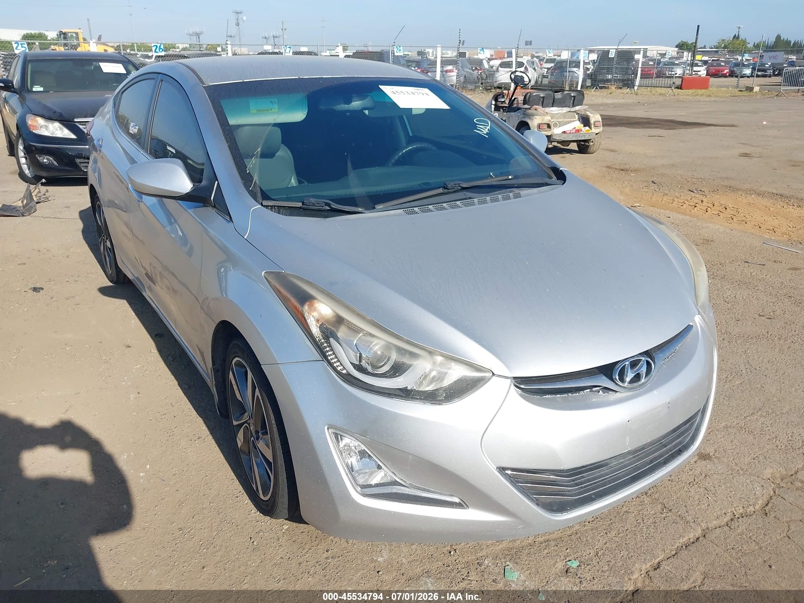 2015 Hyundai Elantra Limited Серебряный vin: 5NPDH4AEXFH623276