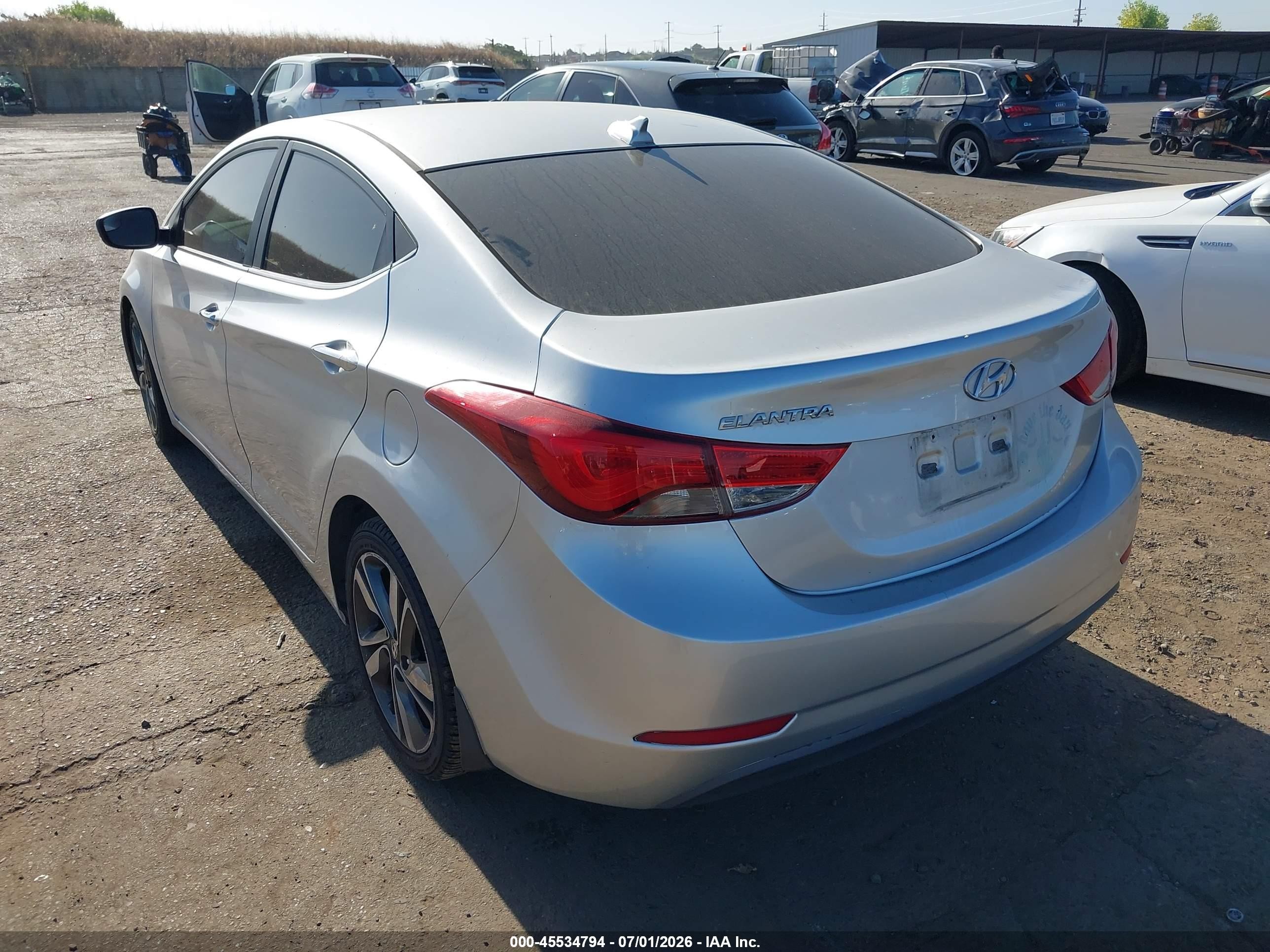 2015 Hyundai Elantra Limited Silver vin: 5NPDH4AEXFH623276