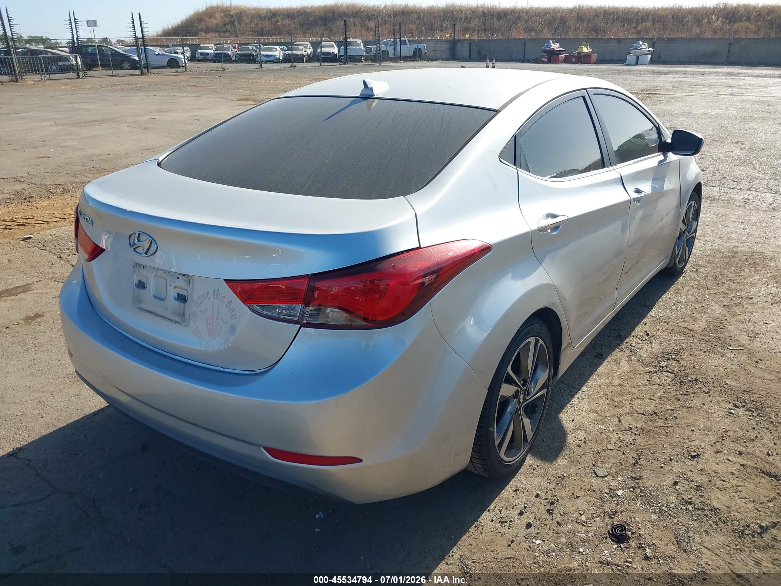 2015 Hyundai Elantra Limited Silver vin: 5NPDH4AEXFH623276