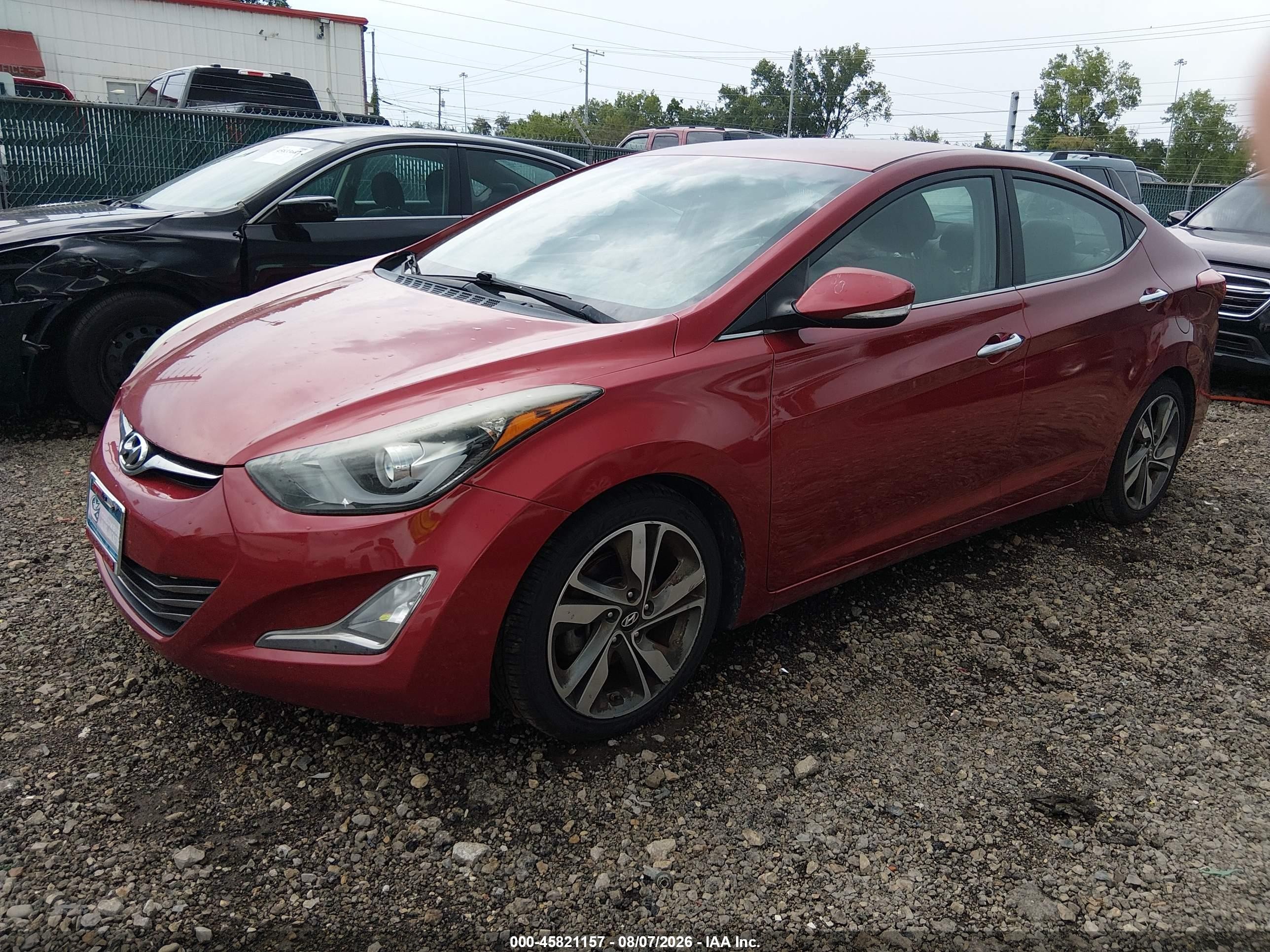 2015 Hyundai Elantra Limited Red vin: 5NPDH4AEXFH628011