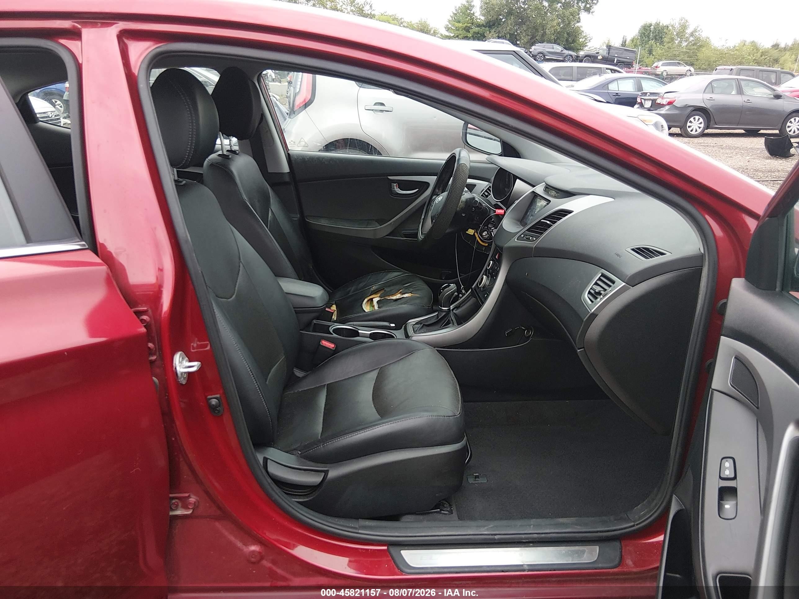 2015 Hyundai Elantra Limited Red vin: 5NPDH4AEXFH628011