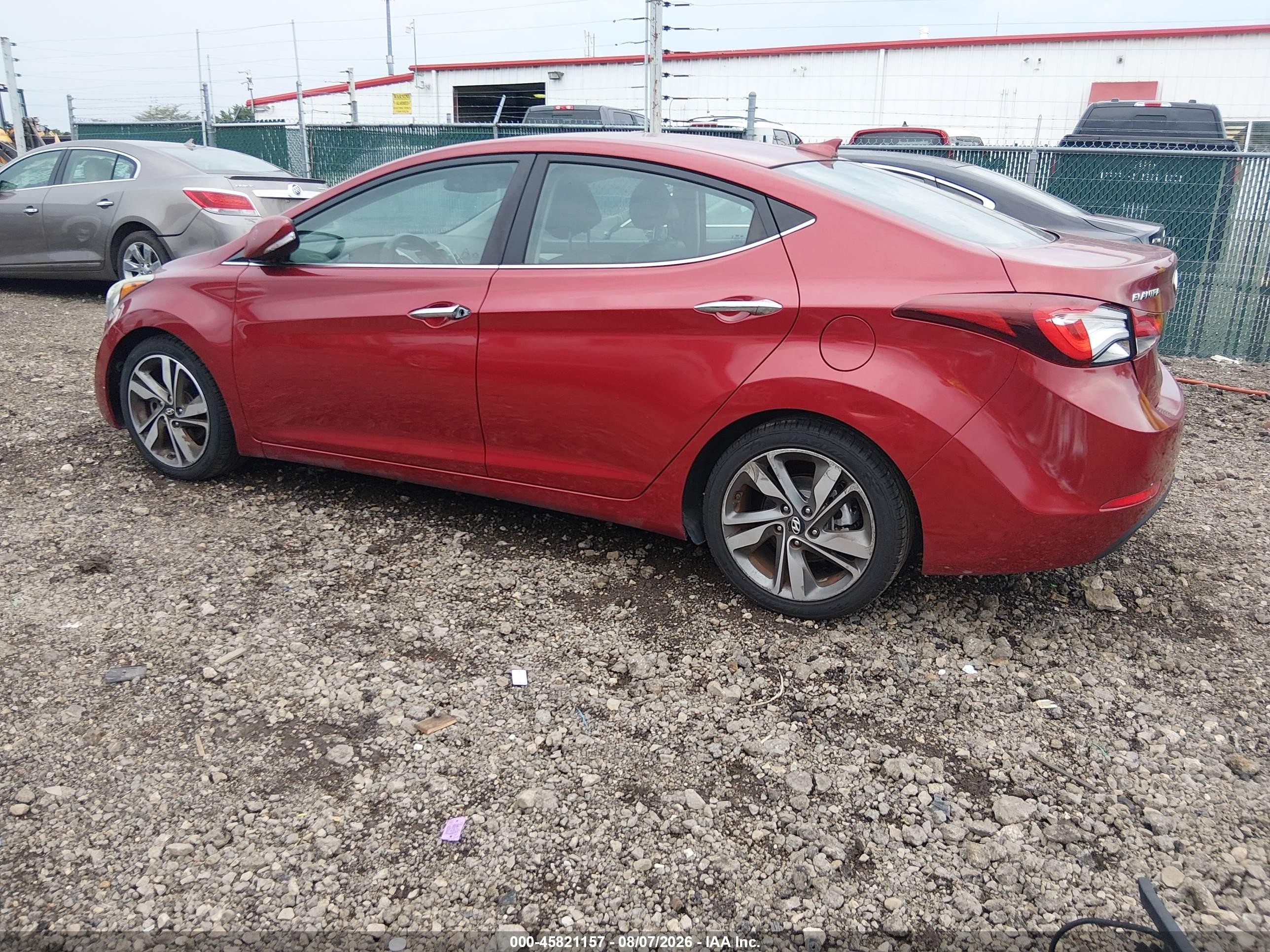 2015 Hyundai Elantra Limited Red vin: 5NPDH4AEXFH628011