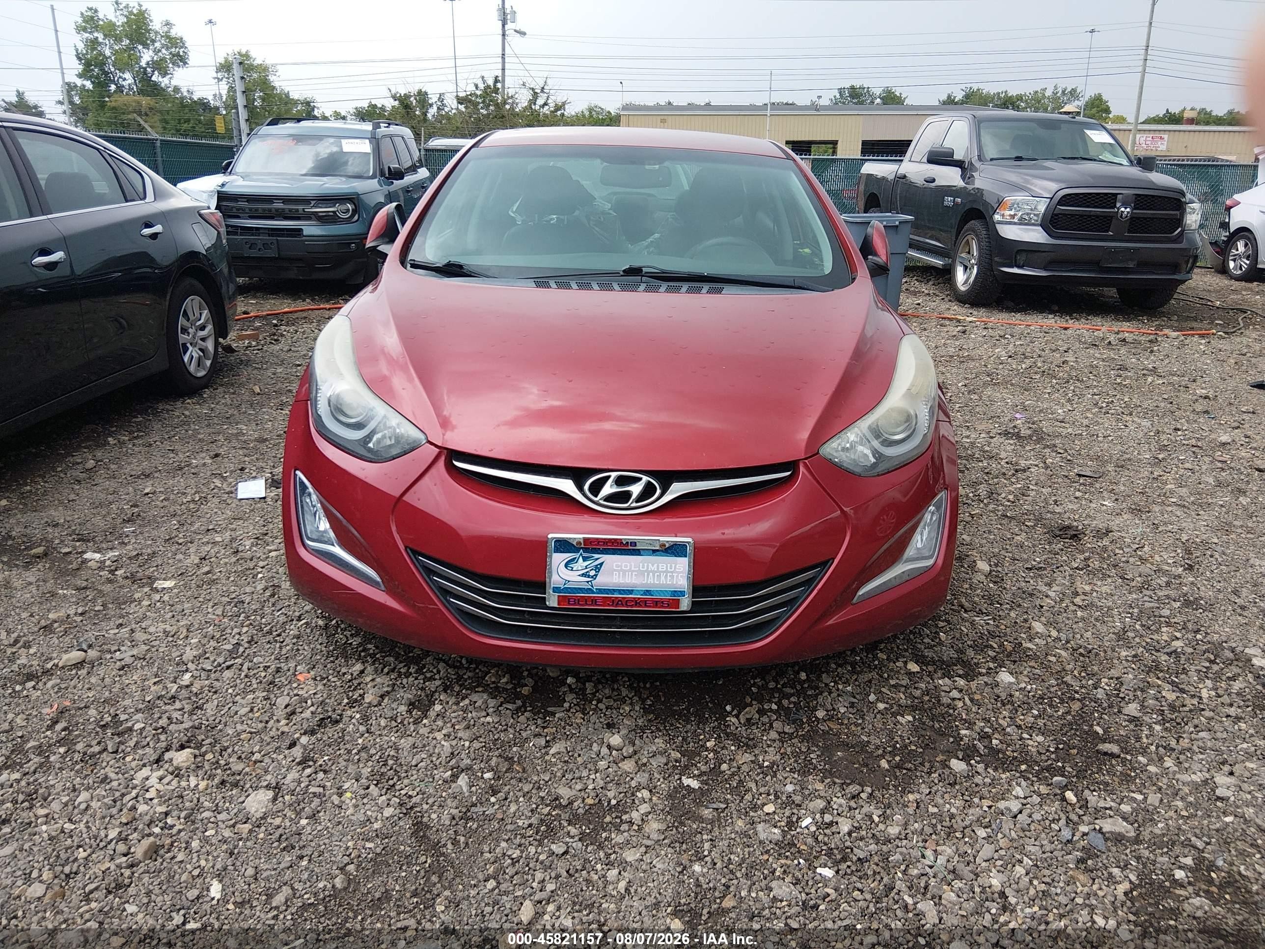 2015 Hyundai Elantra Limited Red vin: 5NPDH4AEXFH628011