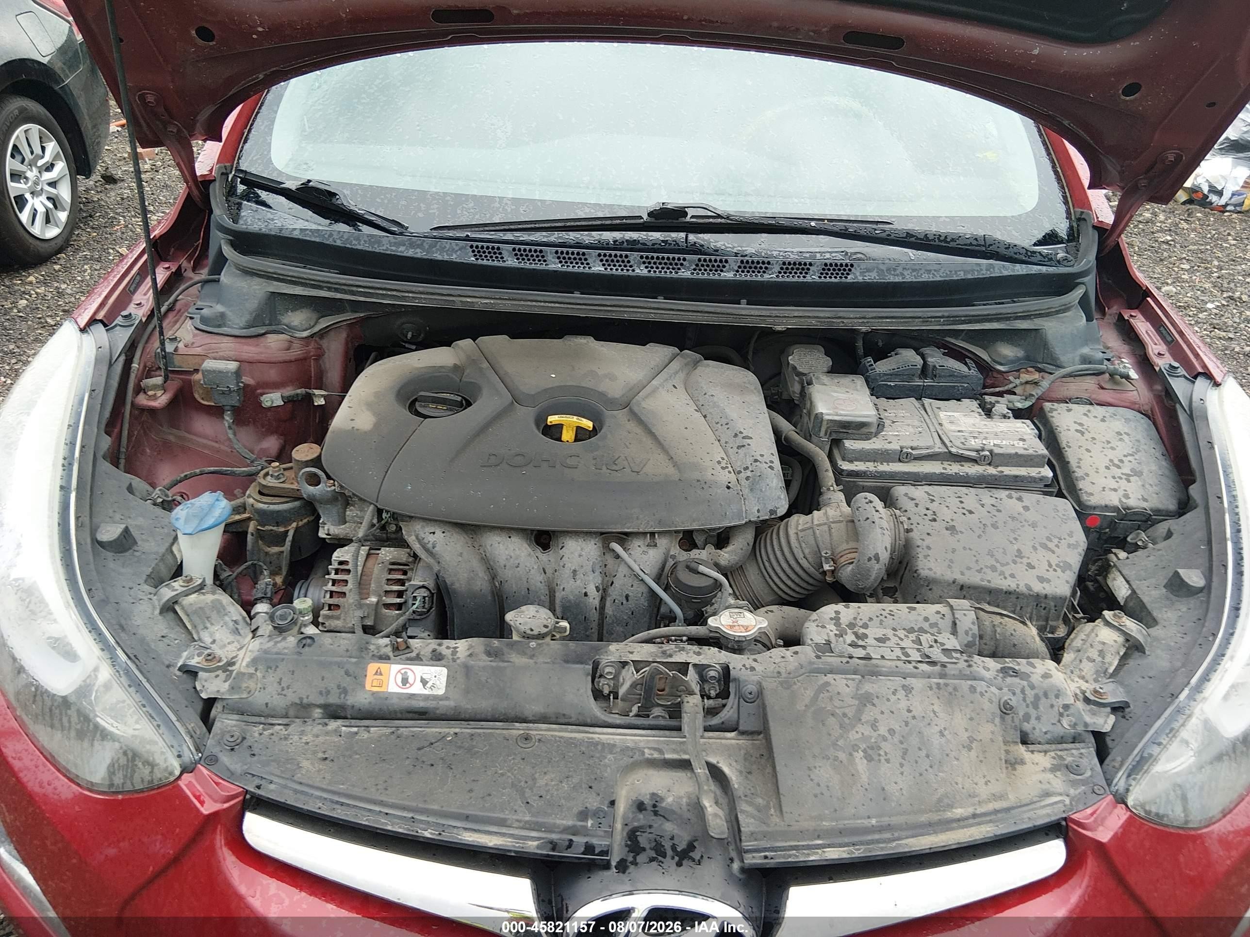 2015 Hyundai Elantra Limited Red vin: 5NPDH4AEXFH628011