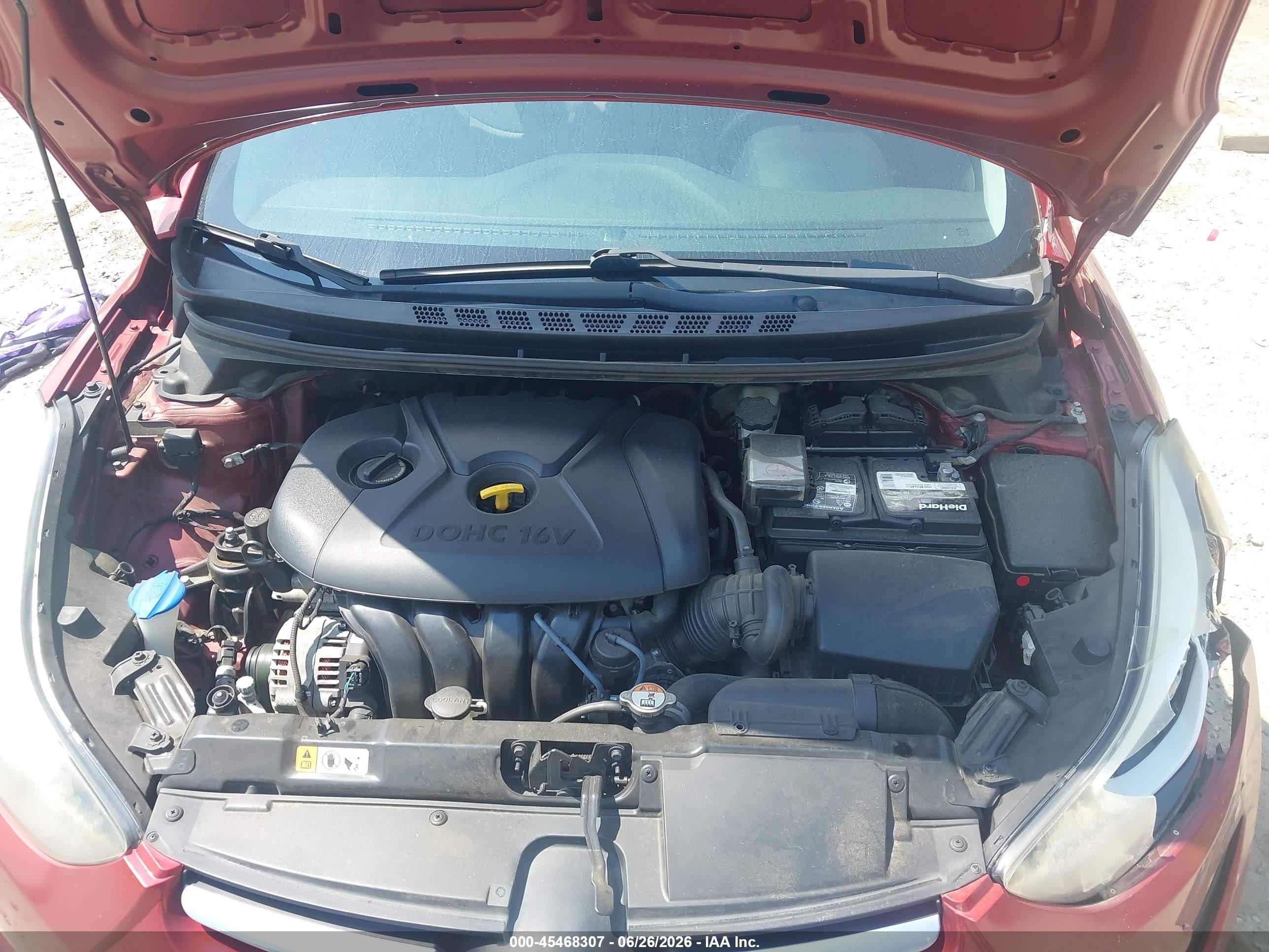 2015 Hyundai Elantra Se Red vin: 5NPDH4AEXFH633340