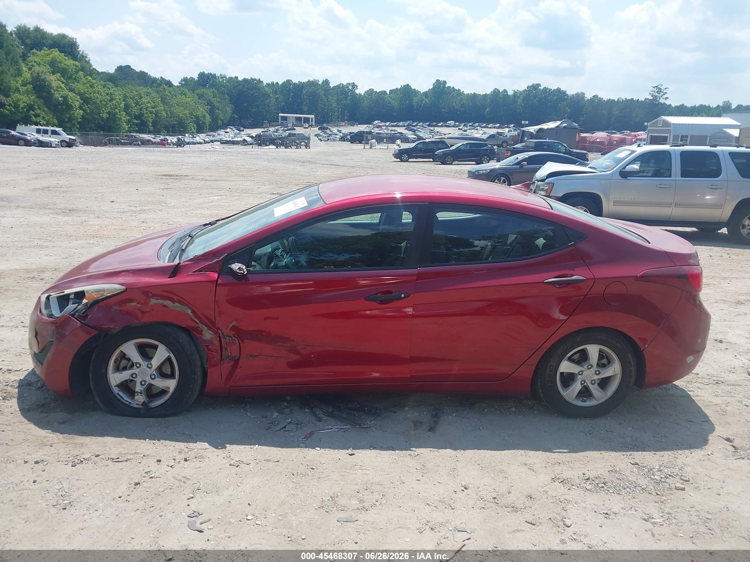 2015 Hyundai Elantra Se Red vin: 5NPDH4AEXFH633340