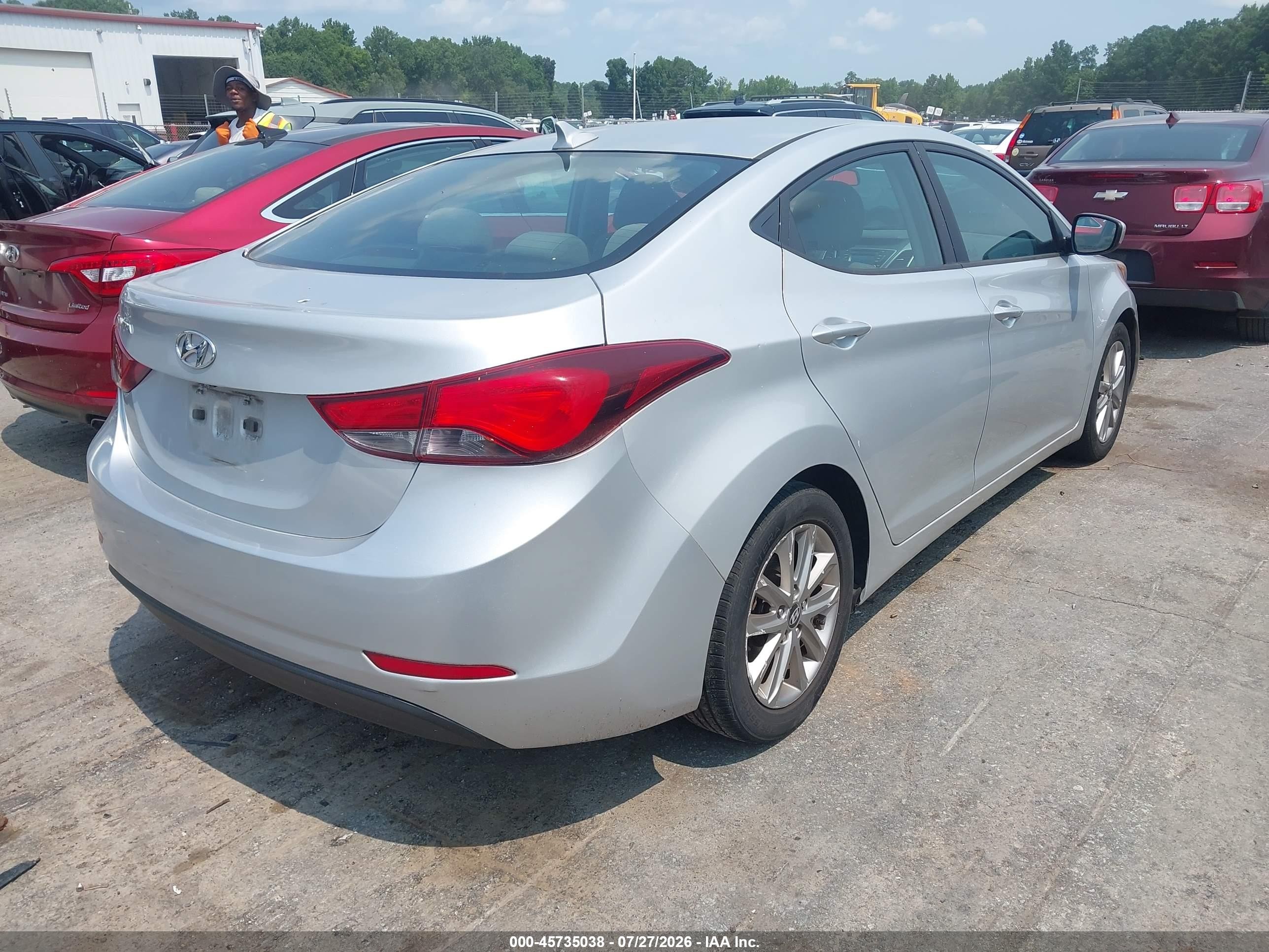 2015 Hyundai Elantra Se Silver vin: 5NPDH4AEXFH639056