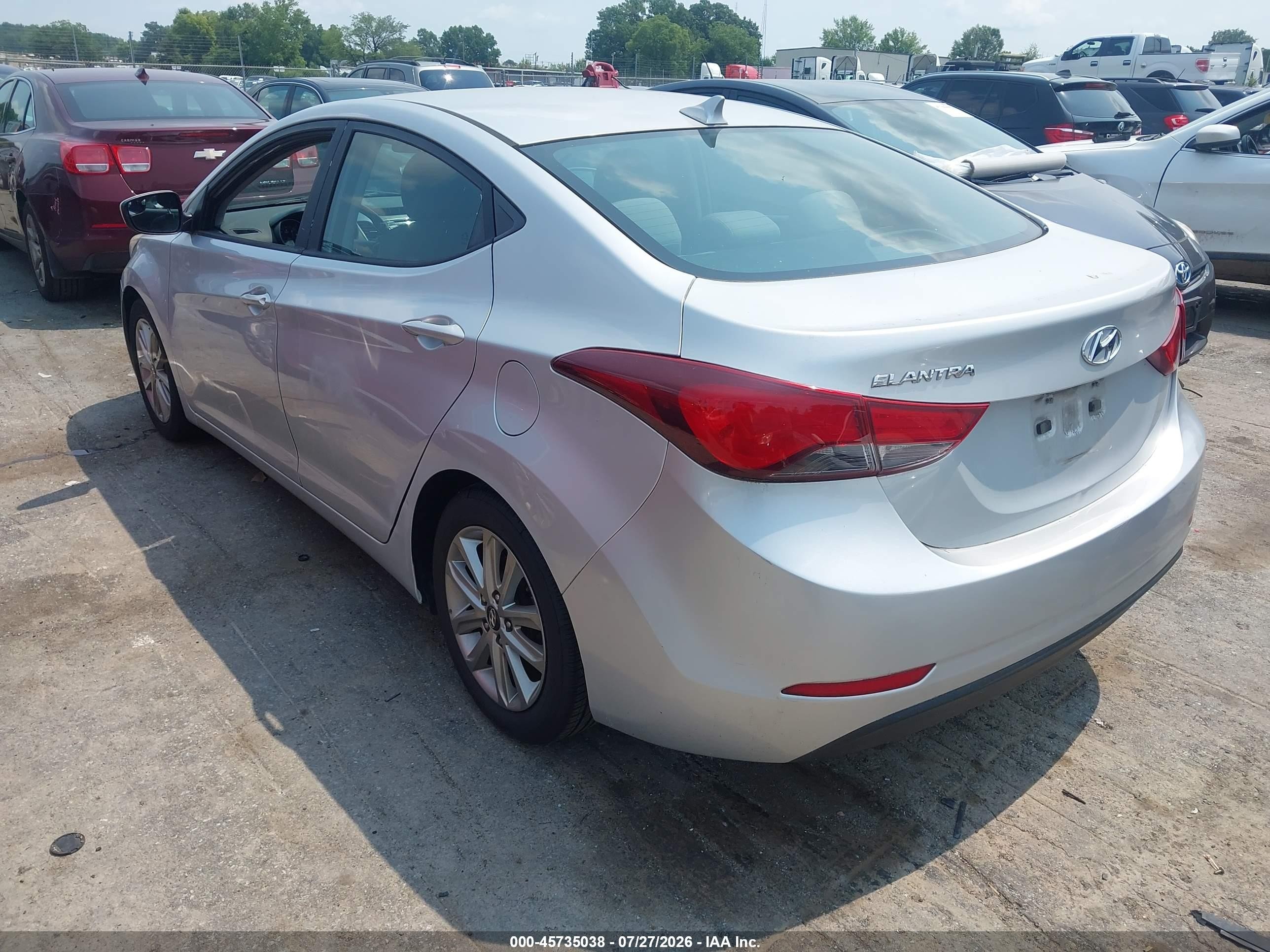 2015 Hyundai Elantra Se Silver vin: 5NPDH4AEXFH639056