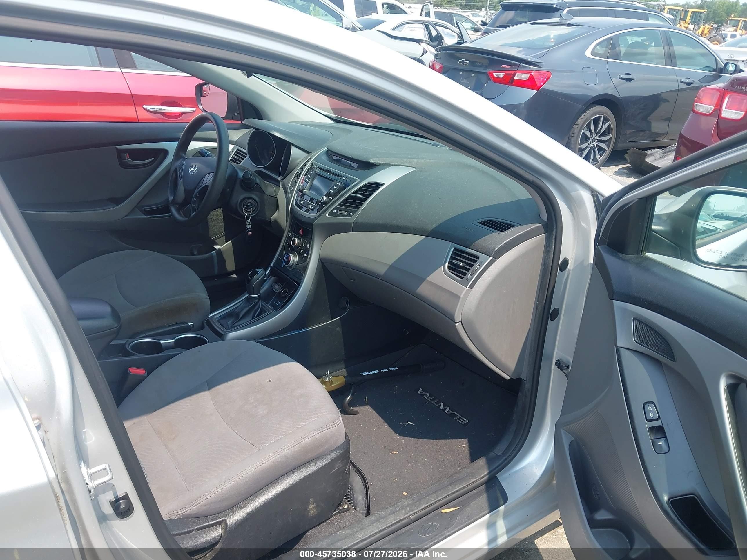 2015 Hyundai Elantra Se Silver vin: 5NPDH4AEXFH639056