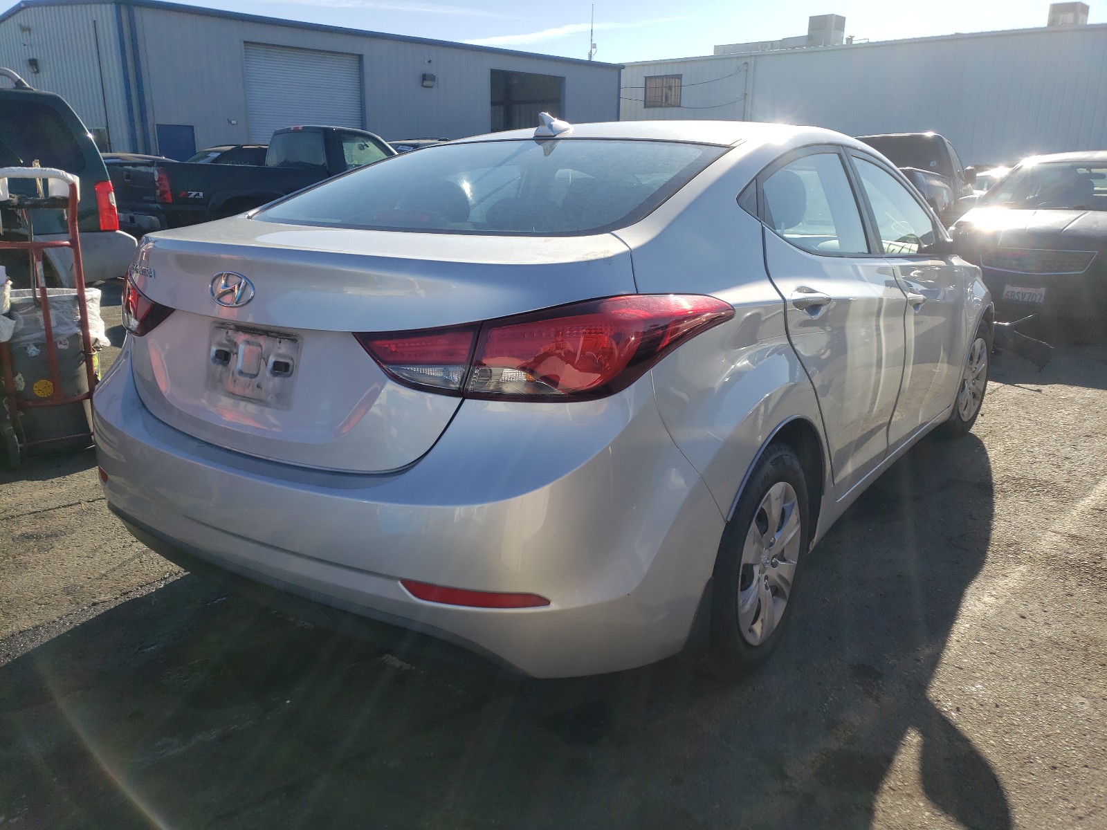 2016 Hyundai Elantra Se Gray vin: 5NPDH4AEXGH667084