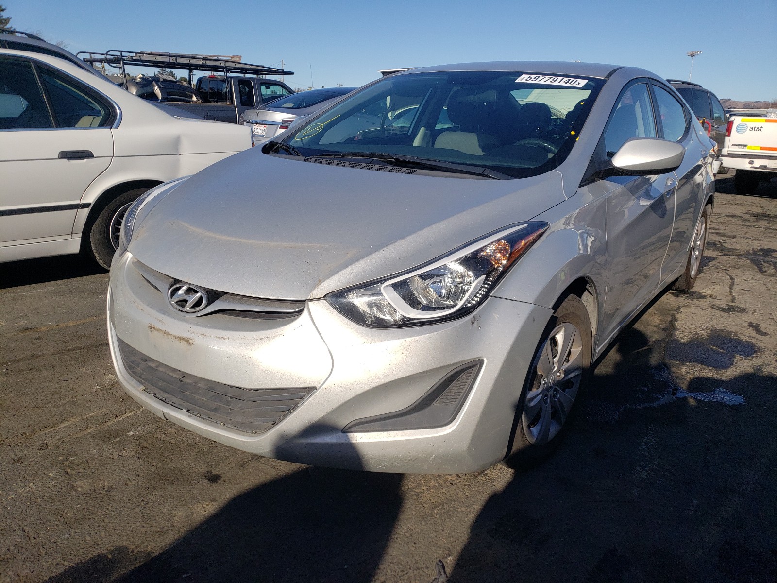 2016 Hyundai Elantra Se Gray vin: 5NPDH4AEXGH667084