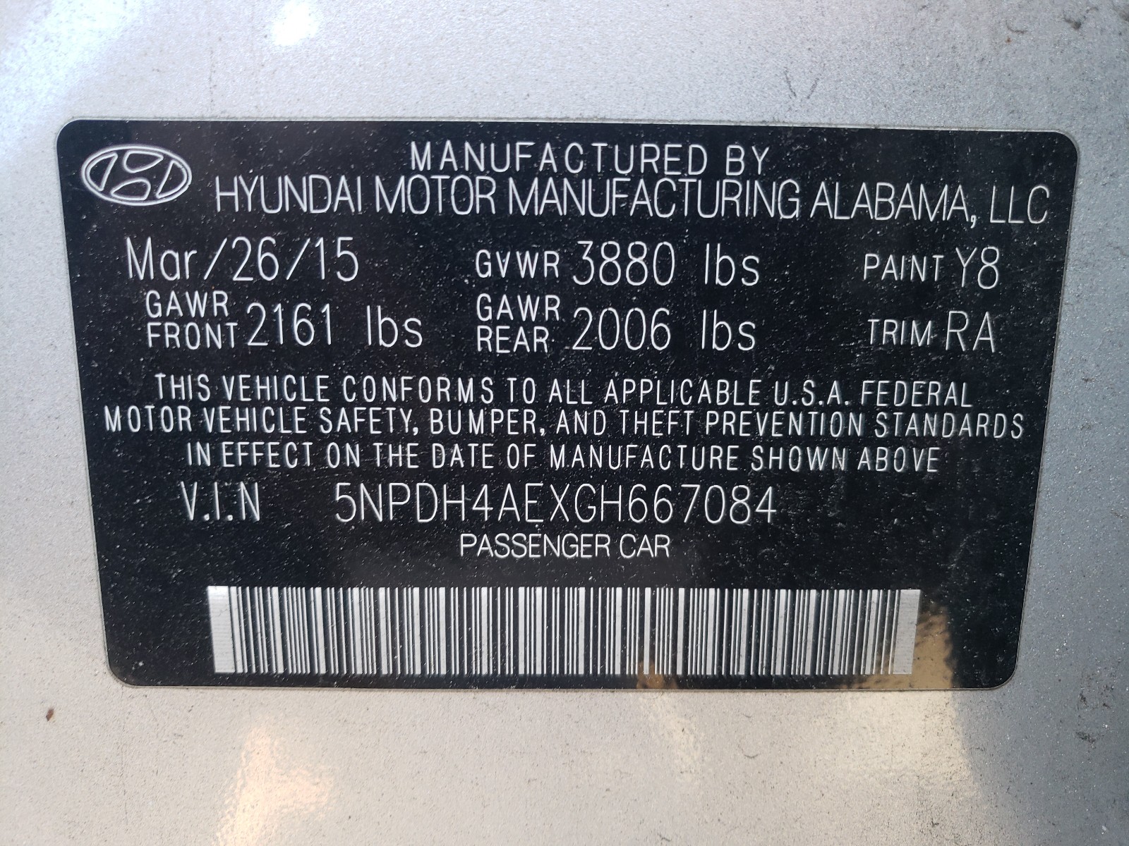 2016 Hyundai Elantra Se Gray vin: 5NPDH4AEXGH667084