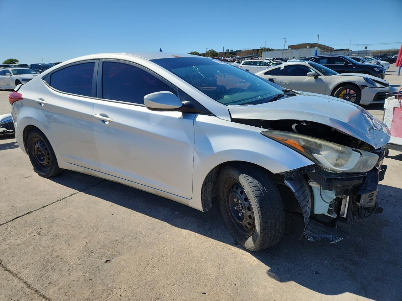 2016 Hyundai Elantra Silver vin: 5NPDH4AEXGH686539