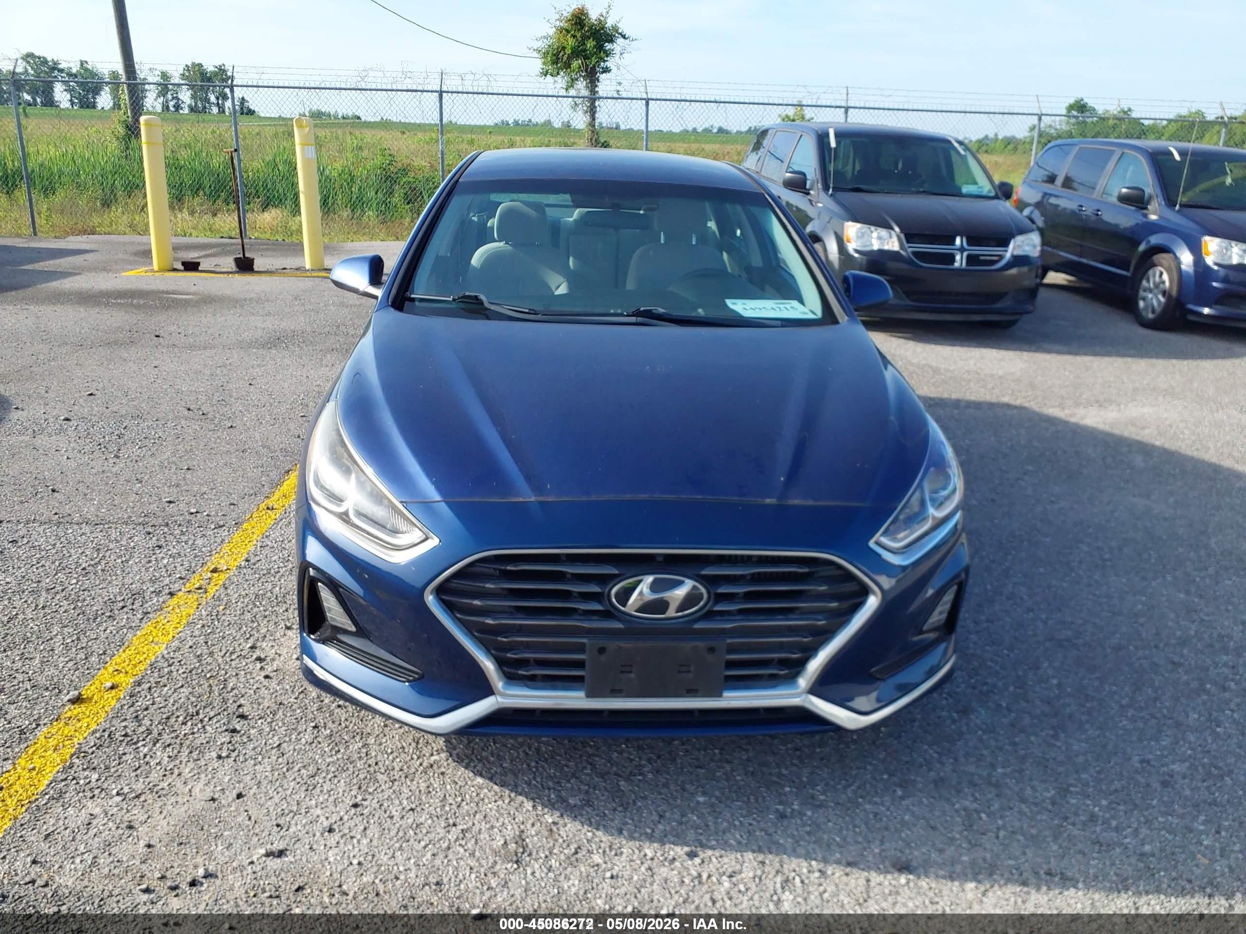 2019 Hyundai Sonata Eco Синий vin: 5NPE24AA2KH774786