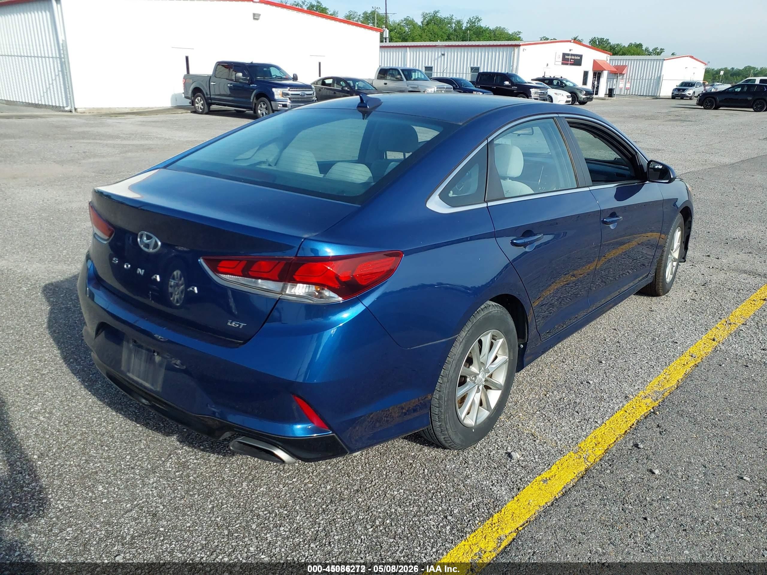 2019 Hyundai Sonata Eco Синий vin: 5NPE24AA2KH774786