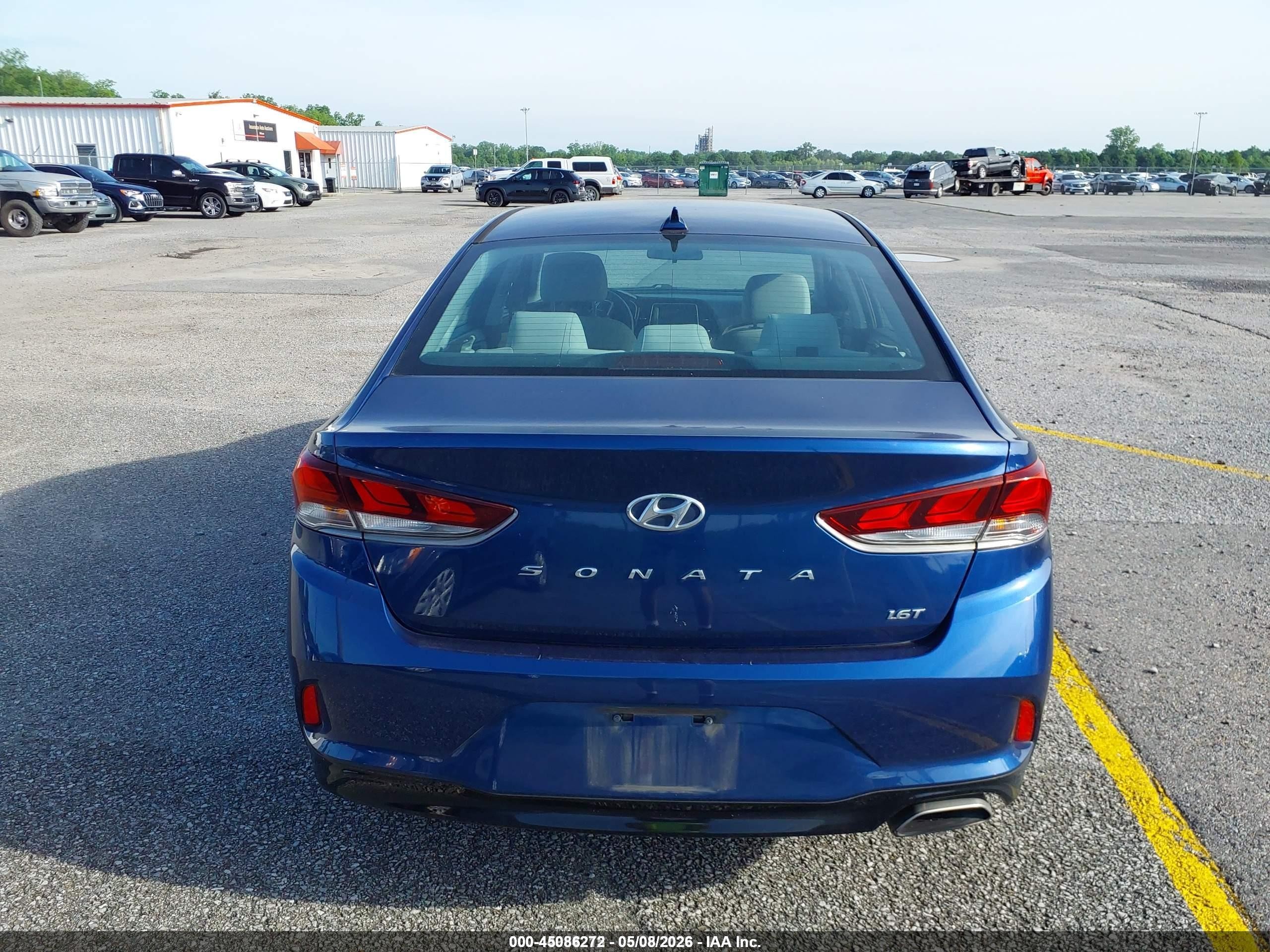 2019 Hyundai Sonata Eco Синий vin: 5NPE24AA2KH774786