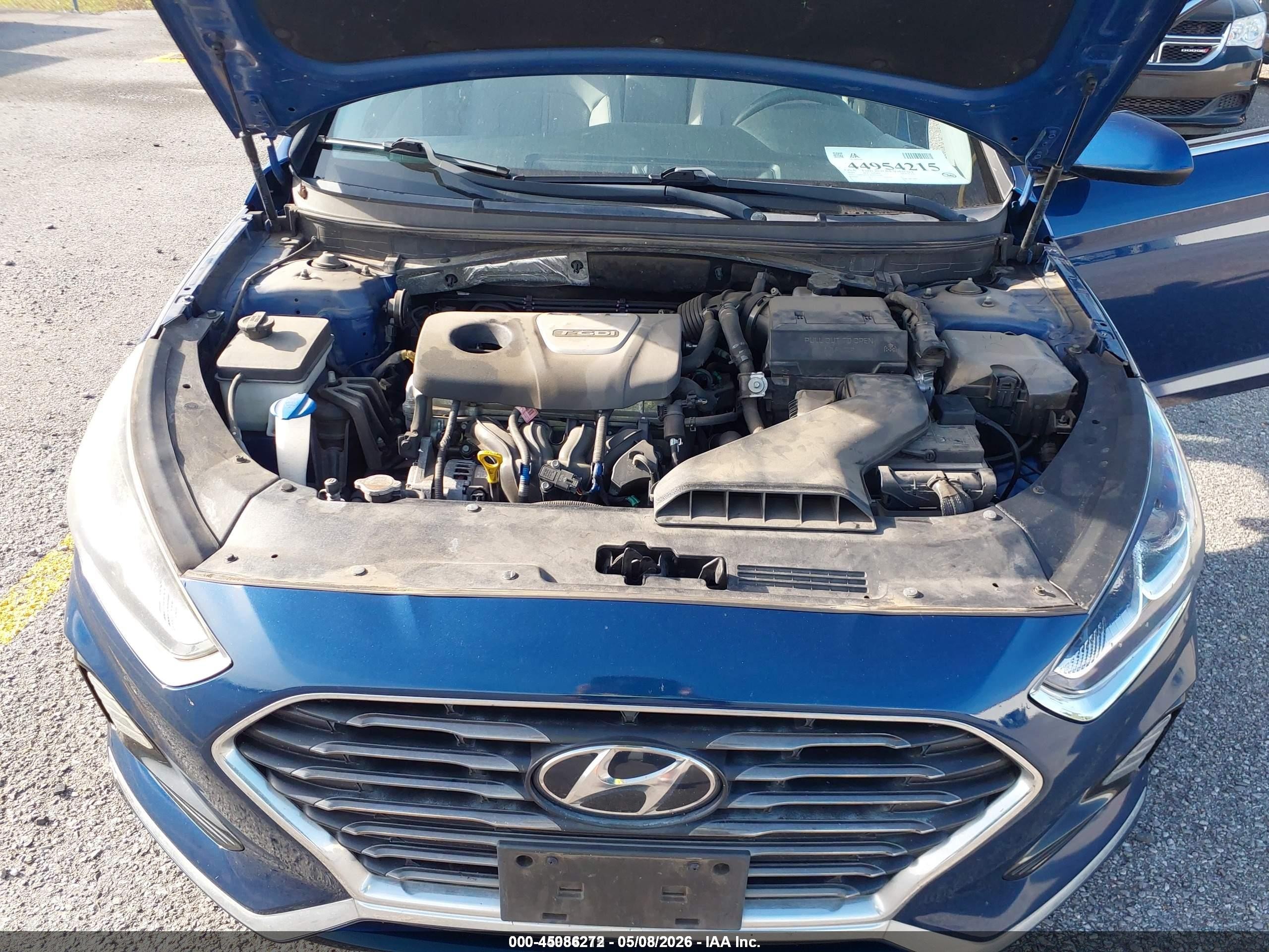 2019 Hyundai Sonata Eco Синий vin: 5NPE24AA2KH774786