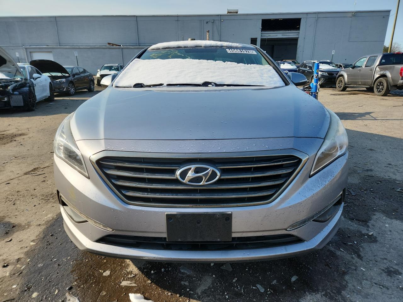 2015 Hyundai Sonata Eco Silver vin: 5NPE24AA3FH133233 Damage: Left Head Lamp, Faded, Repair Required