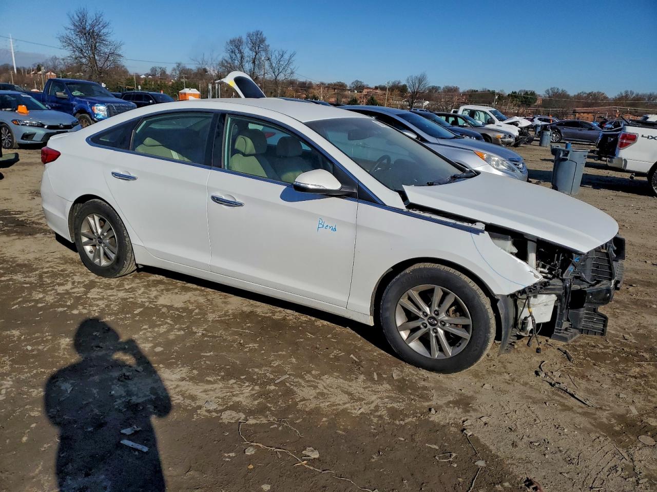 2015 Hyundai Sonata Eco White vin: 5NPE24AA5FH134531