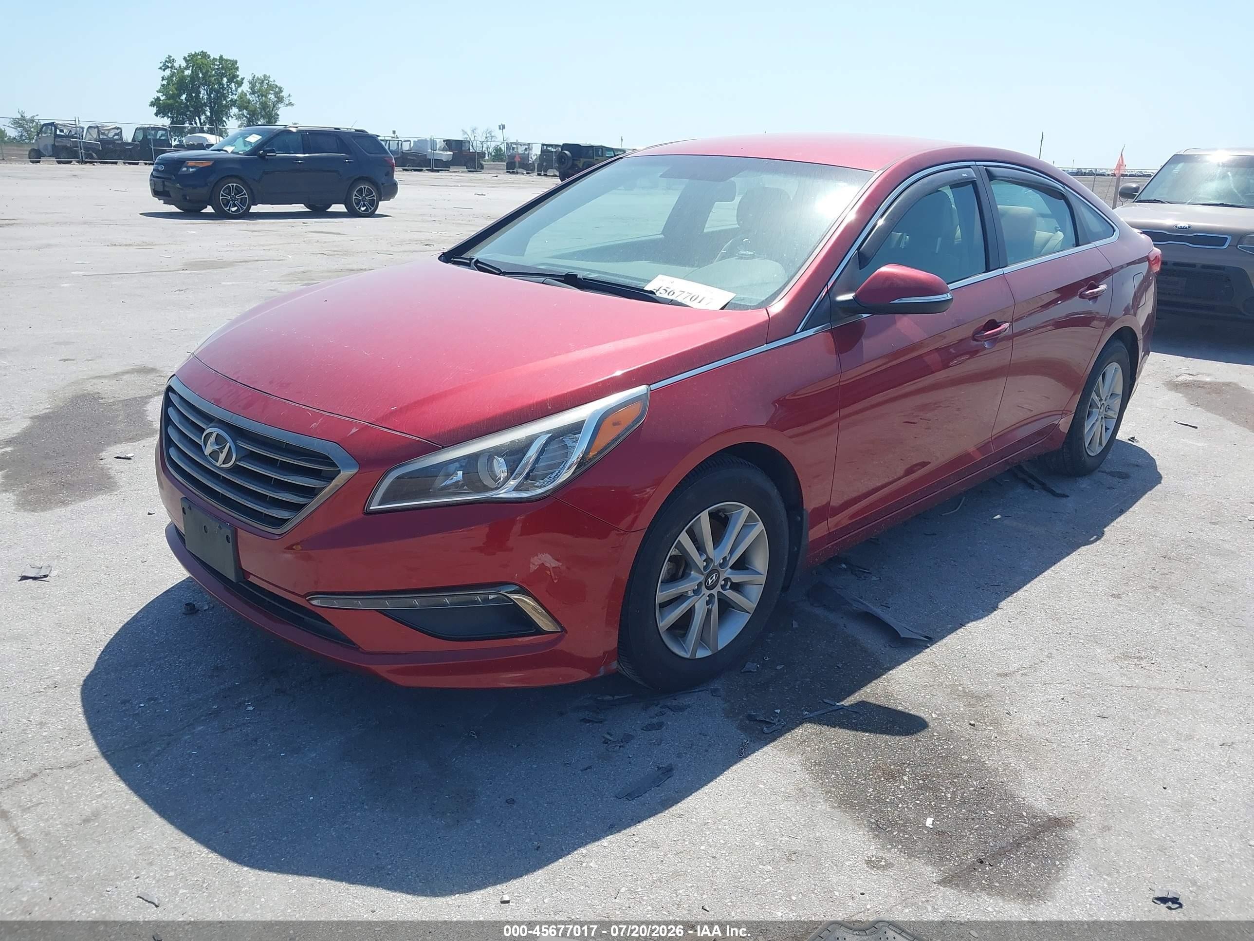 2015 Hyundai Sonata Eco Red vin: 5NPE24AA5FH153810
