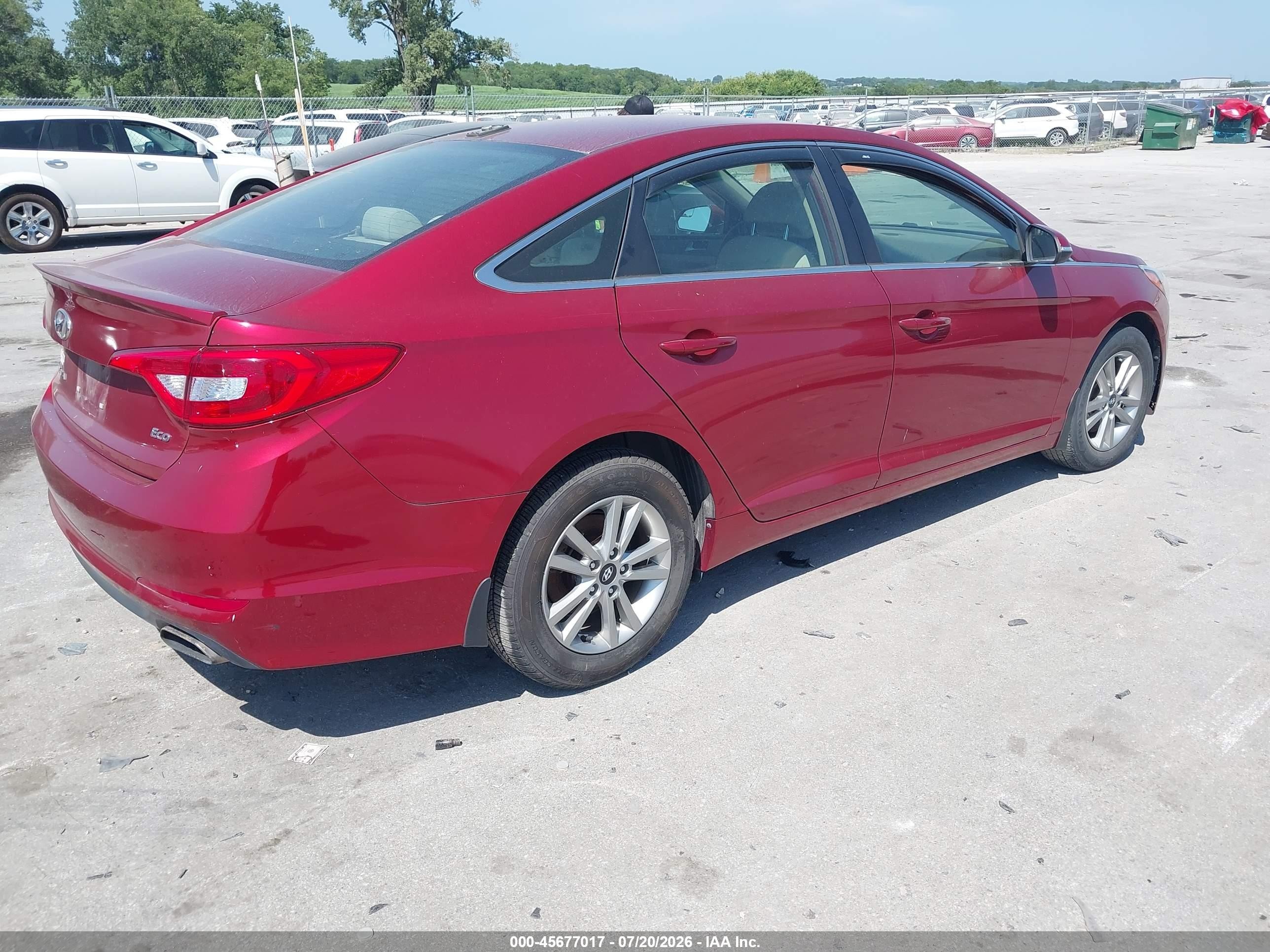2015 Hyundai Sonata Eco Red vin: 5NPE24AA5FH153810