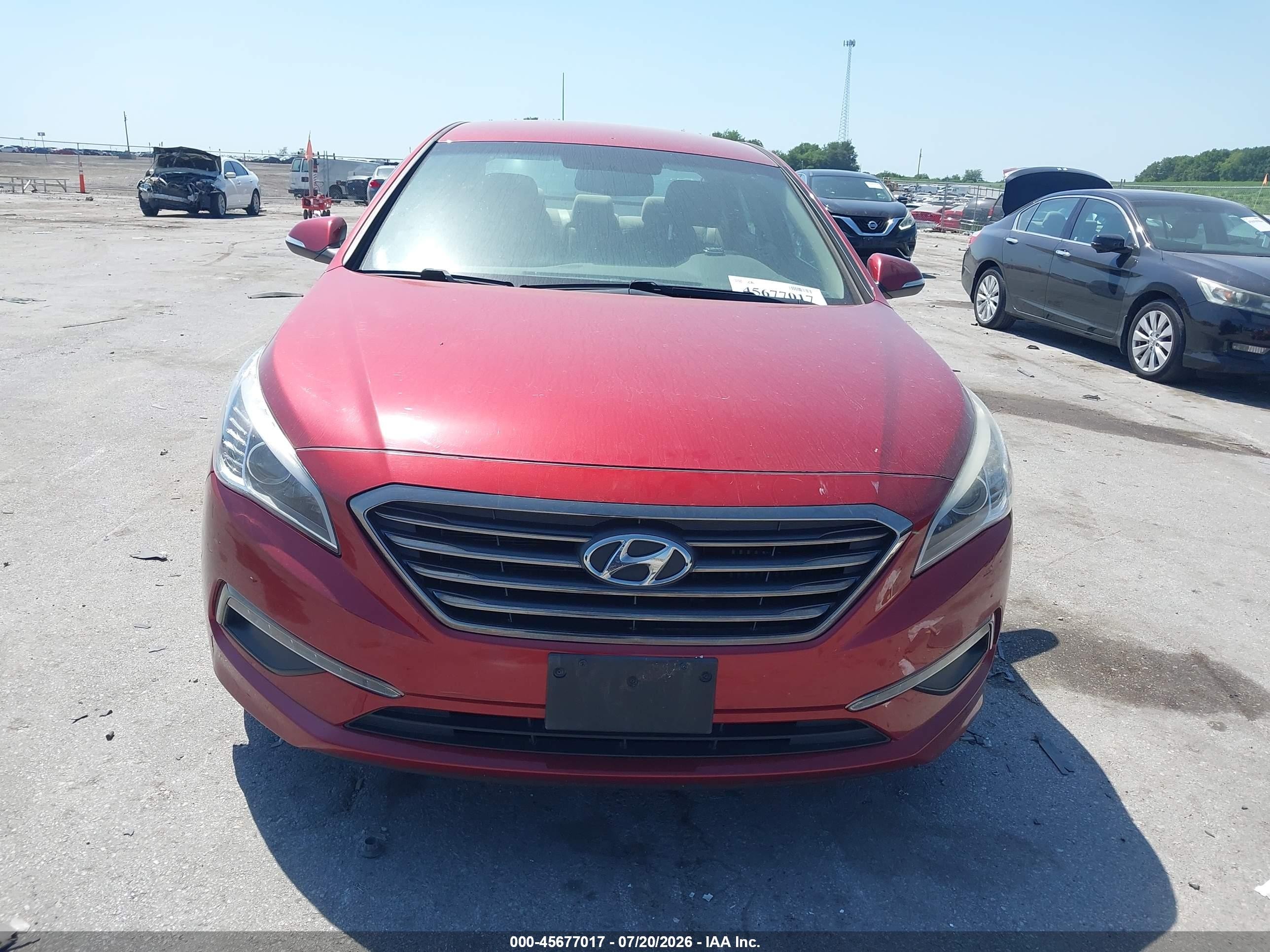 2015 Hyundai Sonata Eco Red vin: 5NPE24AA5FH153810